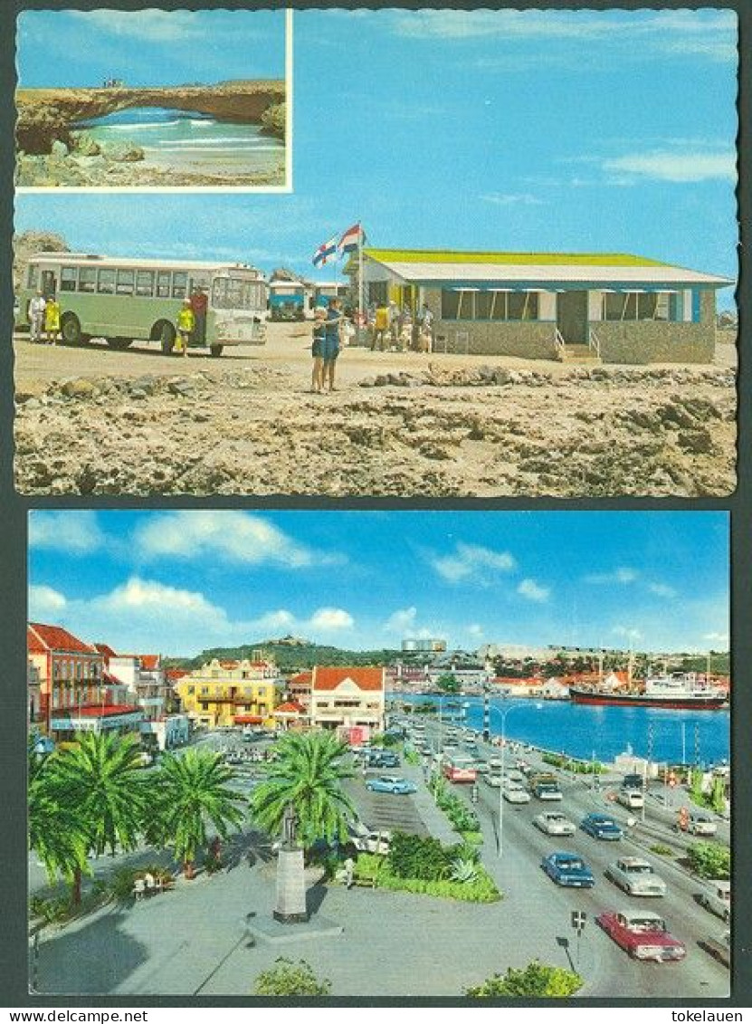 Lot Collection 2x Aruba Curacao Islands Nertherland Antilles Caribic Caribbean Sea - Autres & Non Classés