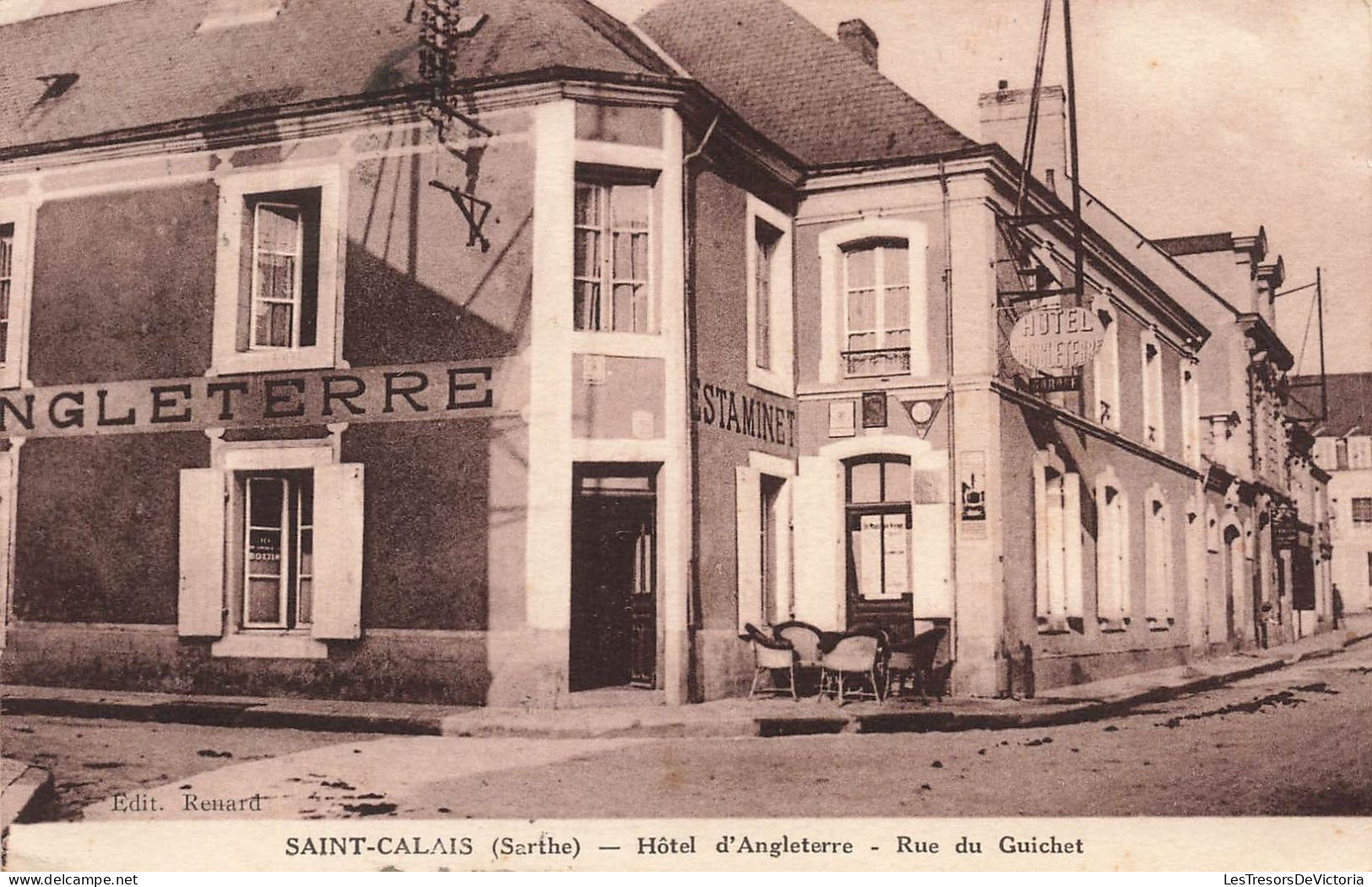 FRANCE - Saint Calais - Hôtel D'Angleterre - Rue Du Guichet - Carte Postale Ancienne - Saint Calais