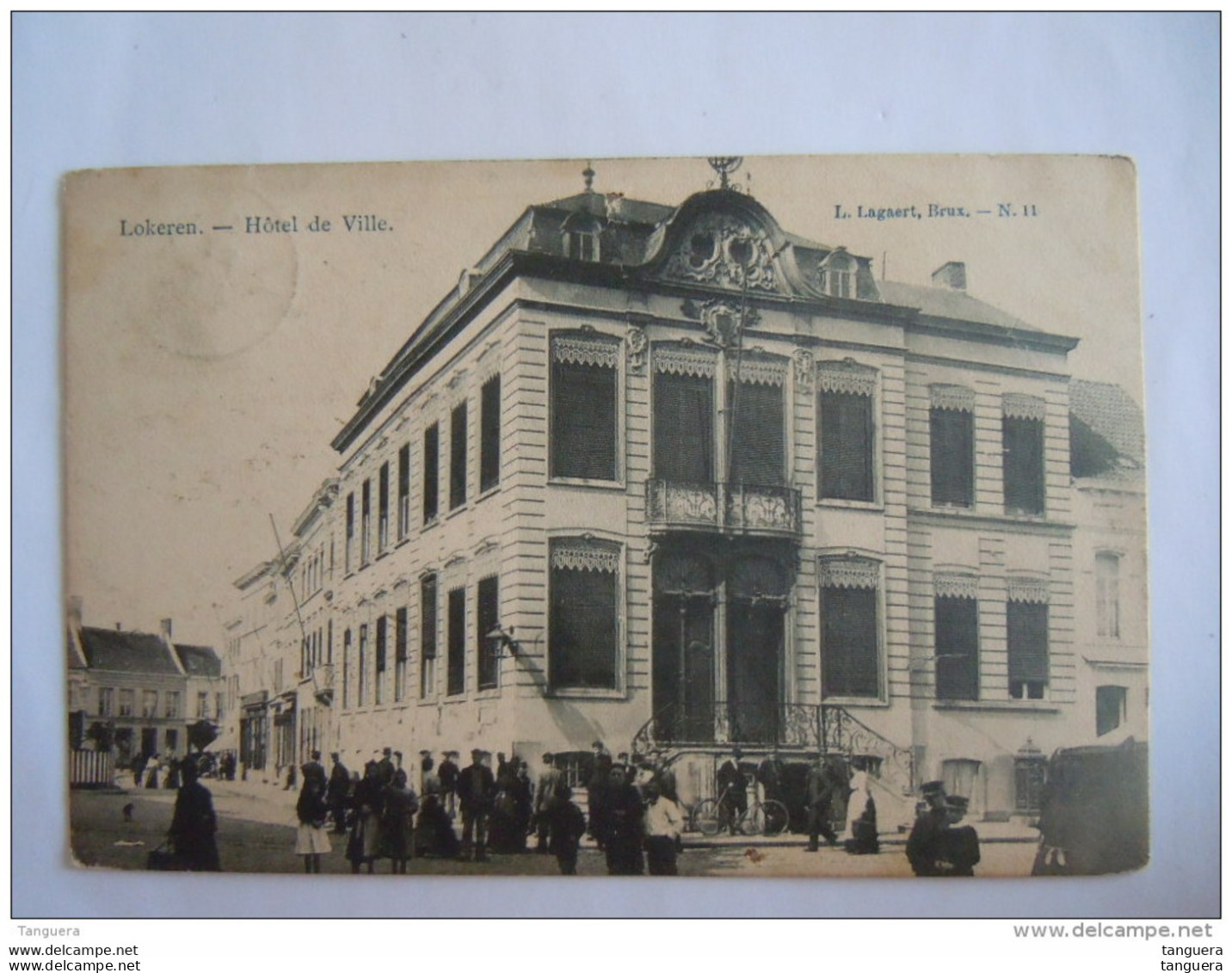 Lokeren Hôtel De Ville Edit L. Lagaert 11 Geanimeerd Gelopen 1907  Gaatje Van Duimspijker - Lokeren