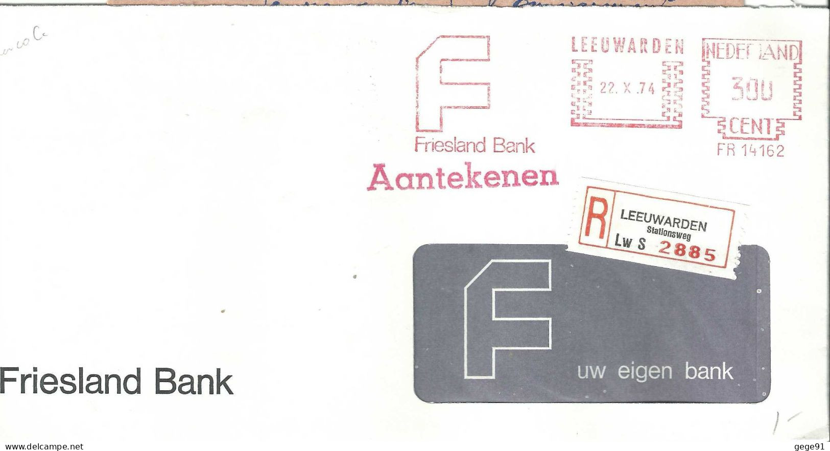 Ema Francotyp - Lettre Recommandée De Leeuxwarden - Franking Machines (EMA)