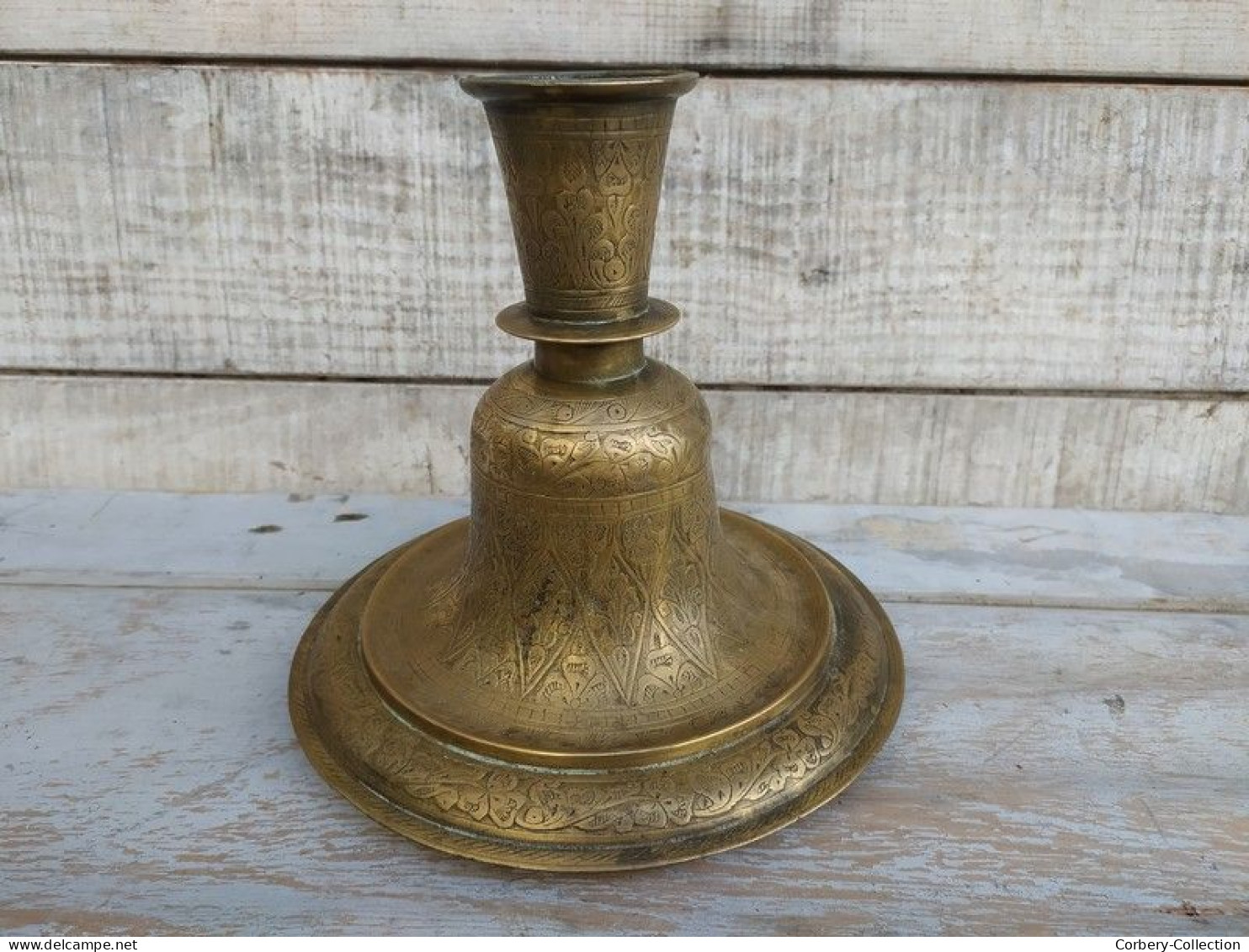 Ancienne Base De Hookah Bronze Inde XIXème Indien India - Oestliche Kunst