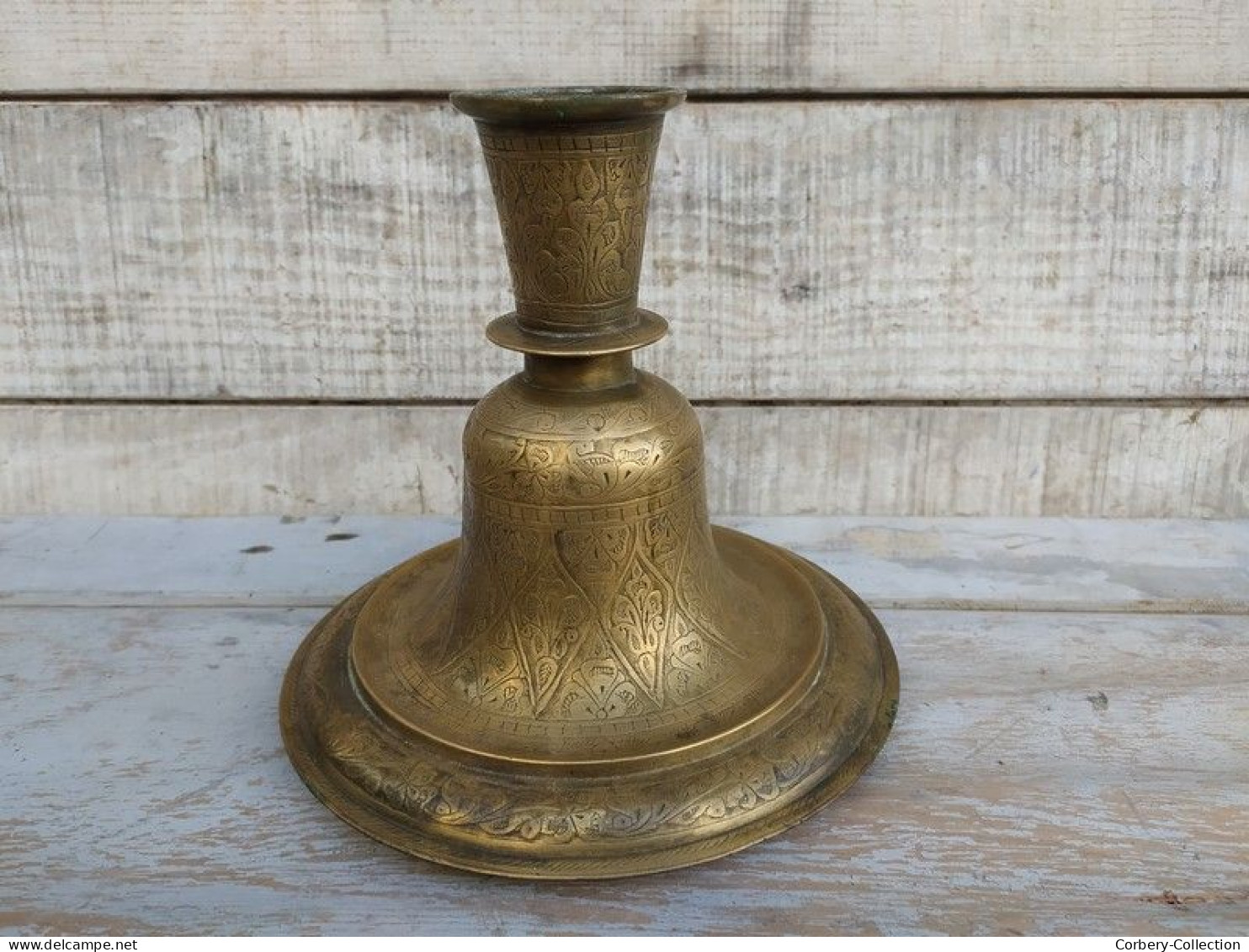 Ancienne Base De Hookah Bronze Inde XIXème Indien India - Oestliche Kunst