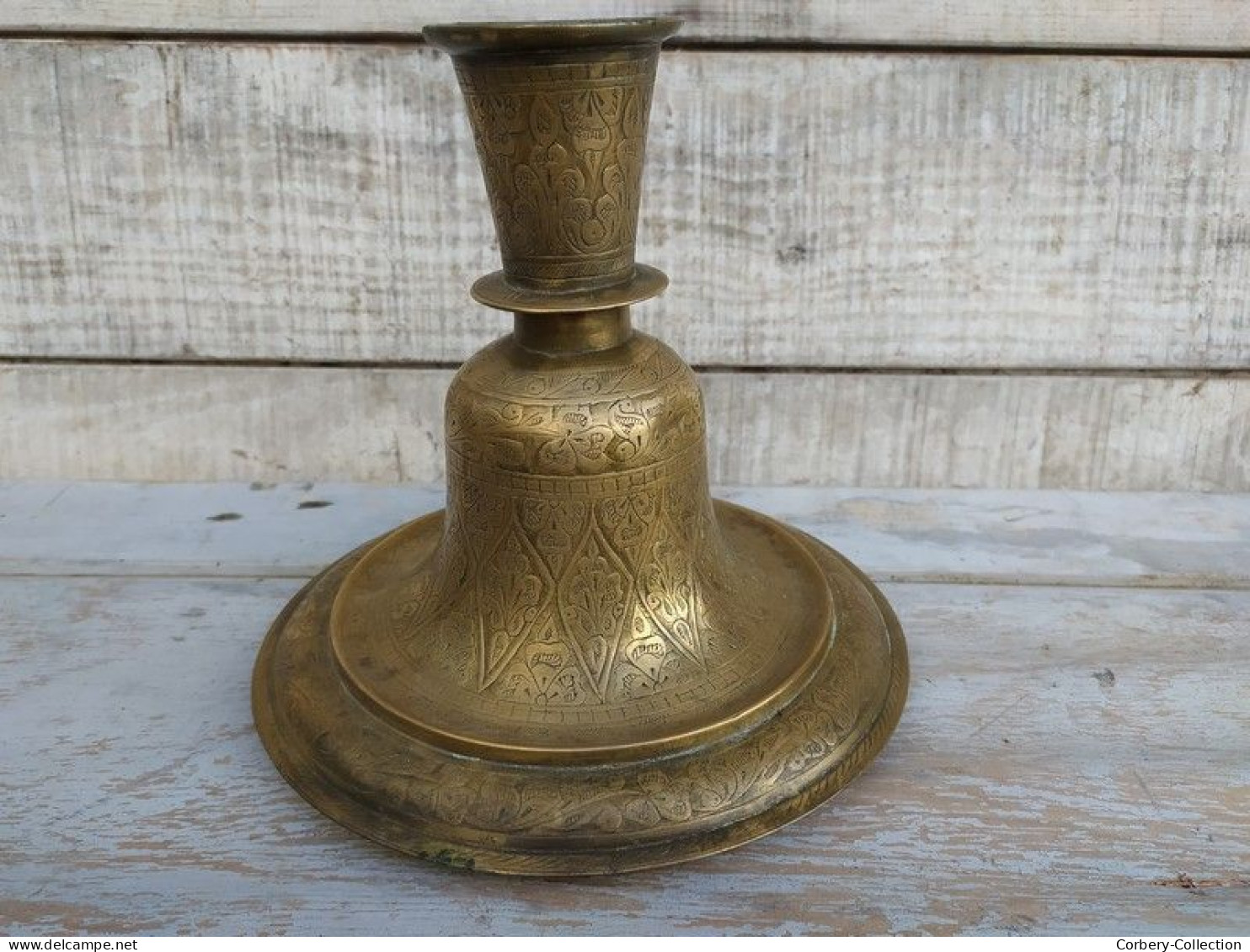 Ancienne Base De Hookah Bronze Inde XIXème Indien India - Oestliche Kunst