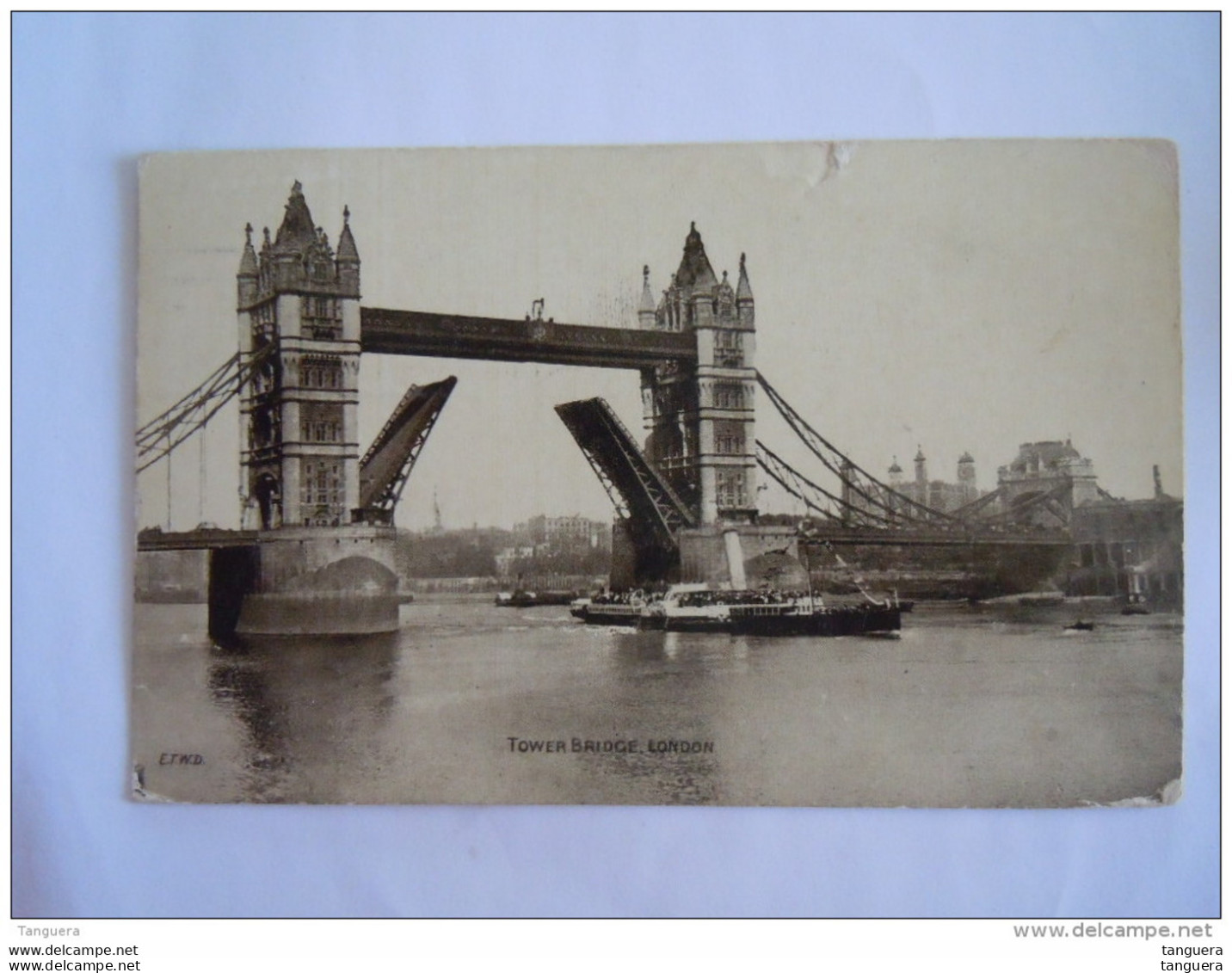 London Tower Bridge Used 1919 Edit ETWD - River Thames