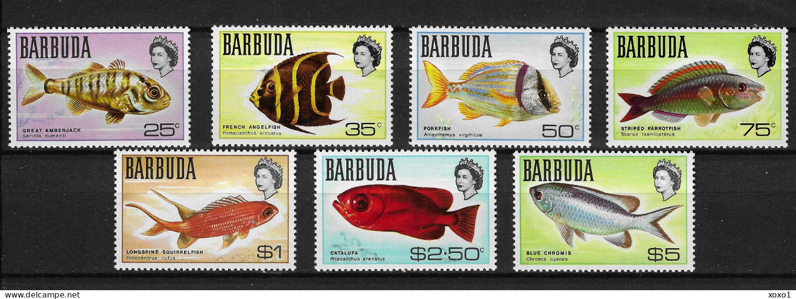 Barbuda 1969 MiNr. 21 - 27  Marine Life, Fishes 7v  MNH ** 17,50 € - Barbuda (...-1981)