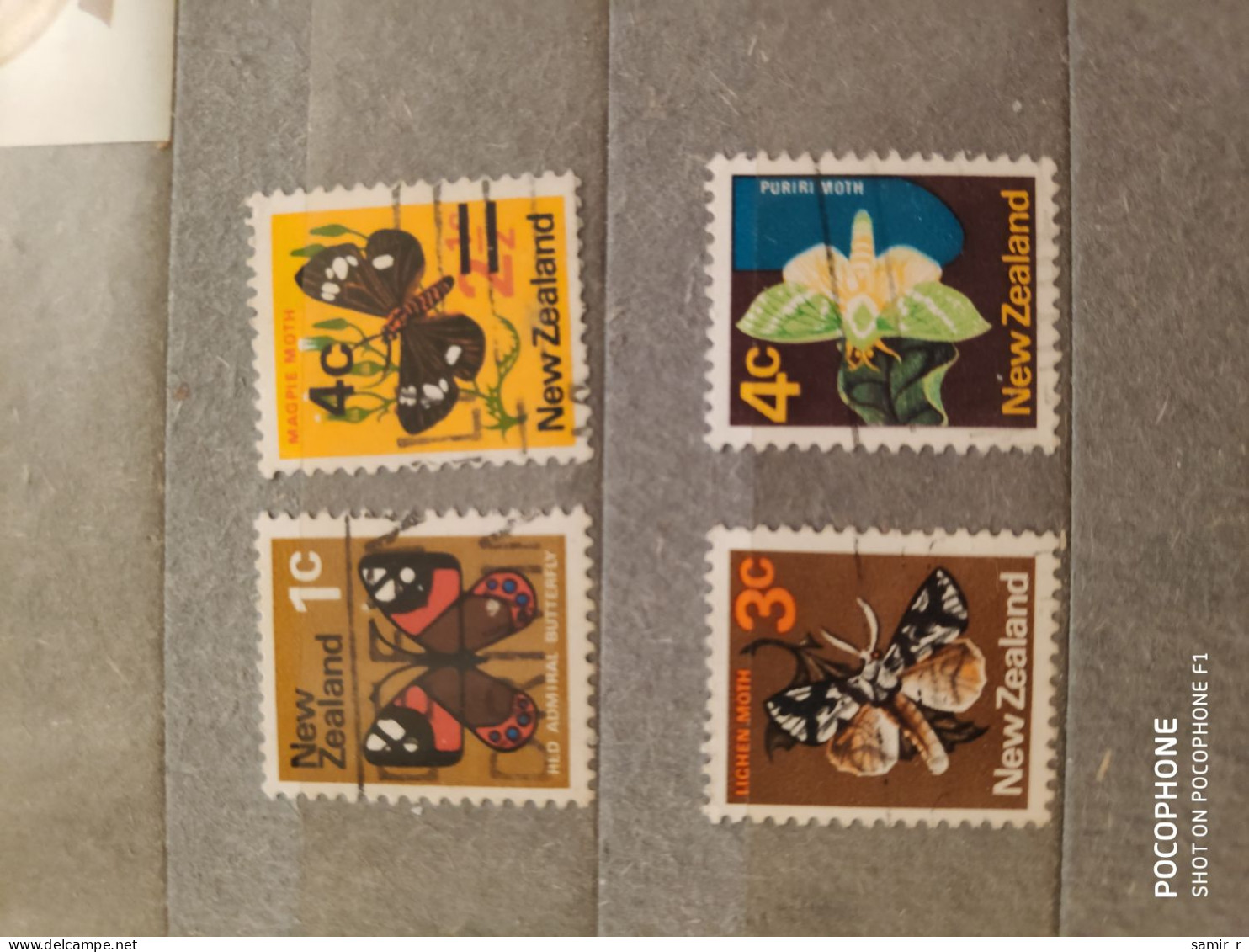 New Zealand	Butterflies (F68) - Used Stamps