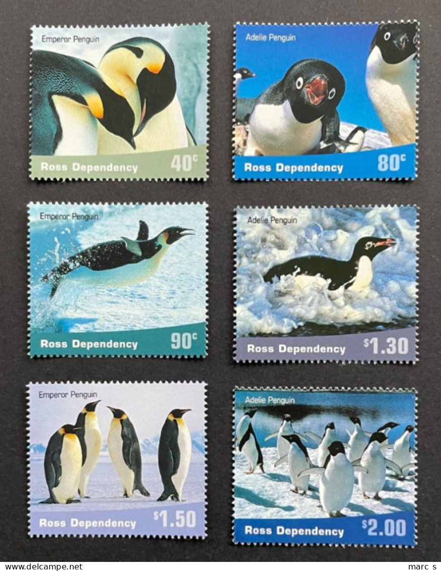 ROSS 2001 - NEUF**/MNH - LUXE - Série Complète YT 78 / 83 - Mi 72 / 77 - MANCHOTS PENGUINS - Neufs