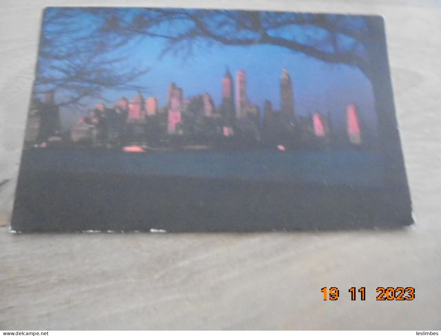 Lower Manhattan Skyline From Governor's Island. Plastichrome P9383 PM 1957 - Manhattan