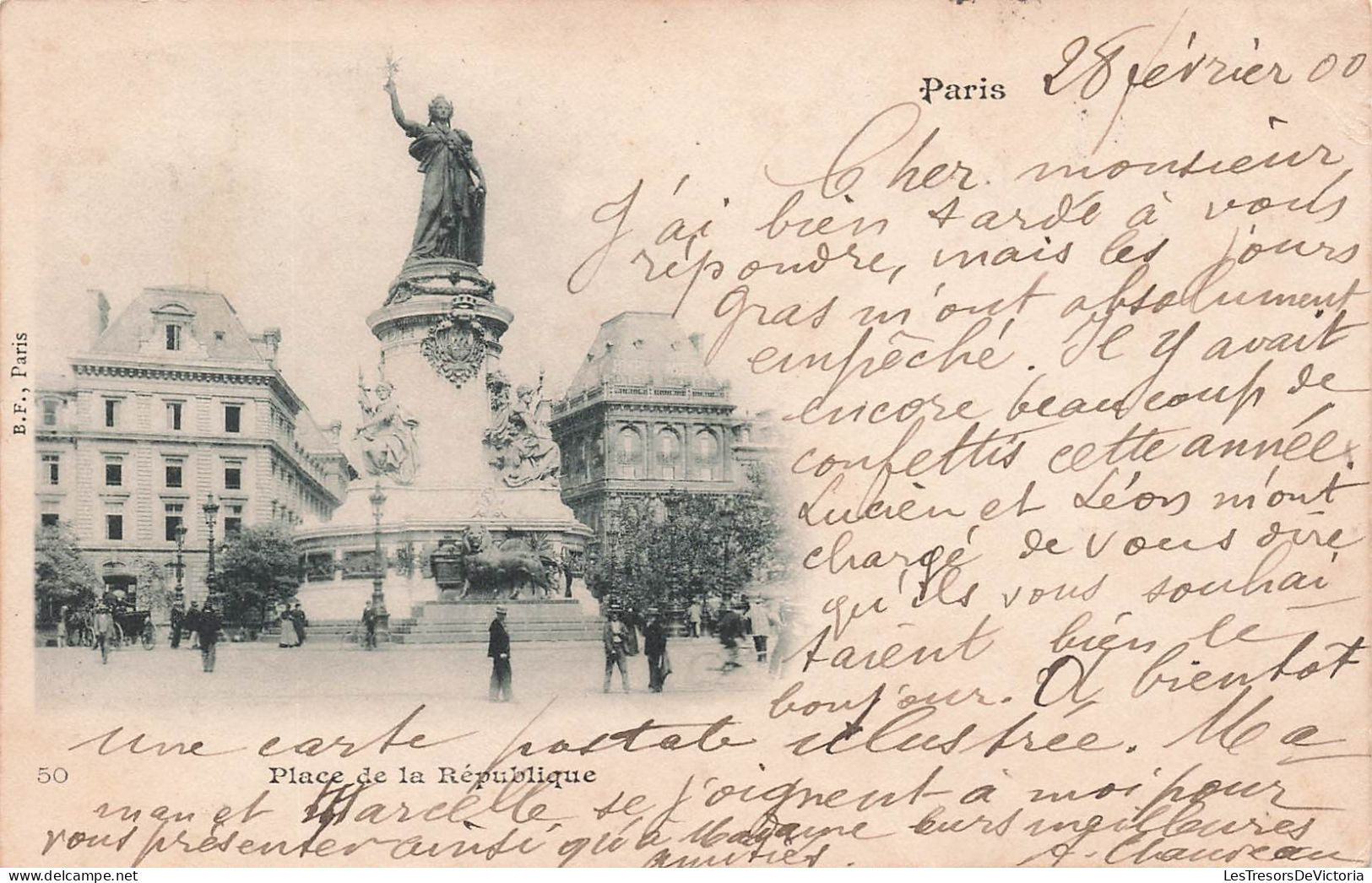 FRANCE - Paris - Place De La République - Carte Postale Ancienne - Autres Monuments, édifices