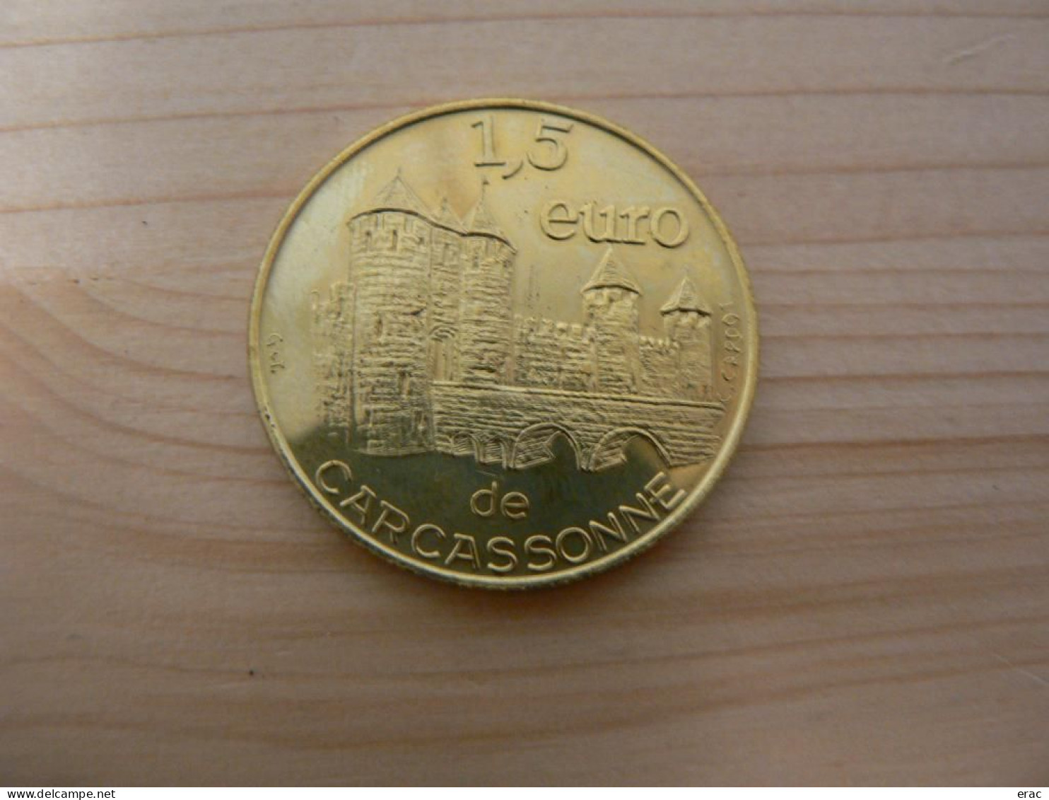 1997- Jeton 1,5 Euro De Carcassonne - Commerçants - Vin Et Vignes - Euro Der Städte