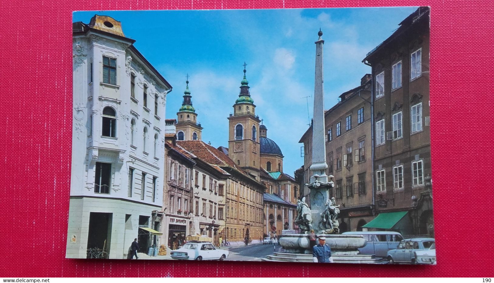 Ljubljana.Robbov Vodnjak(well).Auto.Foto Inventa - Police - Gendarmerie