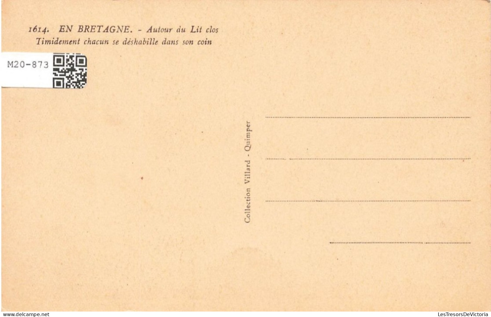 FRANCE - En Bretagne - Autour Du Lit Clos - Timidement Chacun Se Déshabille Dans Son Coin - Carte Postale Ancienne - Bretagne