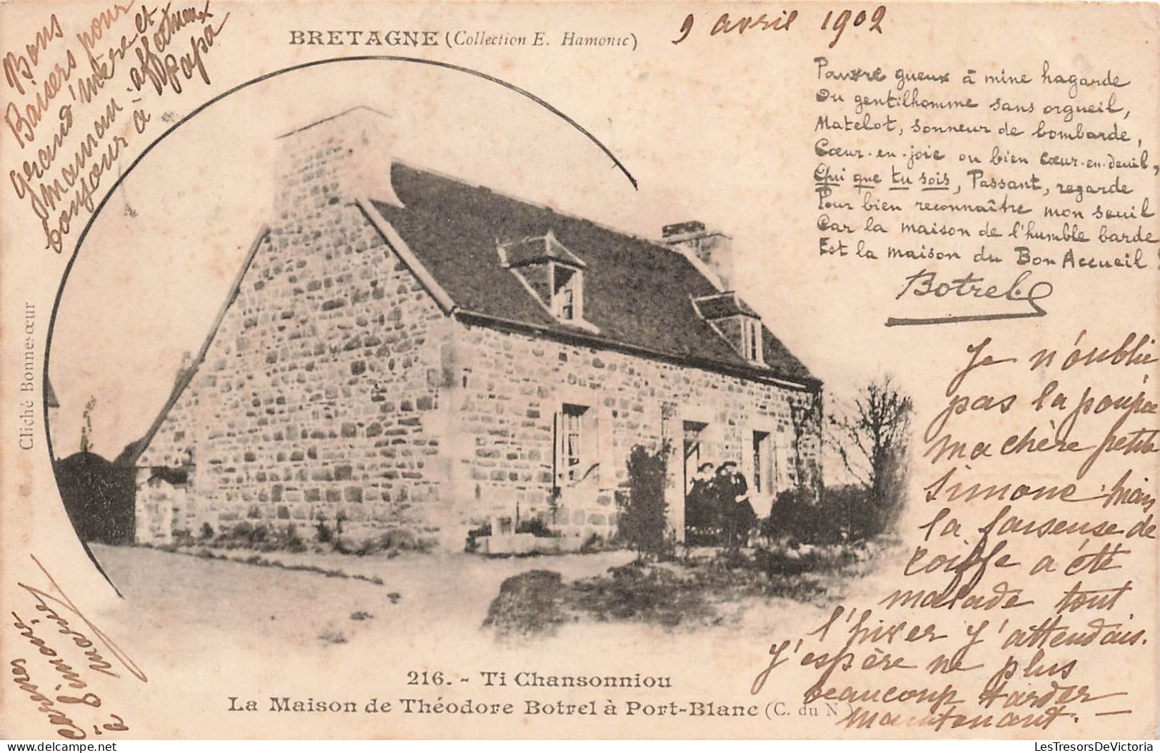 FRANCE - Penvénan - Maison De Théodore Botrel à Port Blanc - Ti Chansonniou - Carte Postale Ancienne - Penvénan