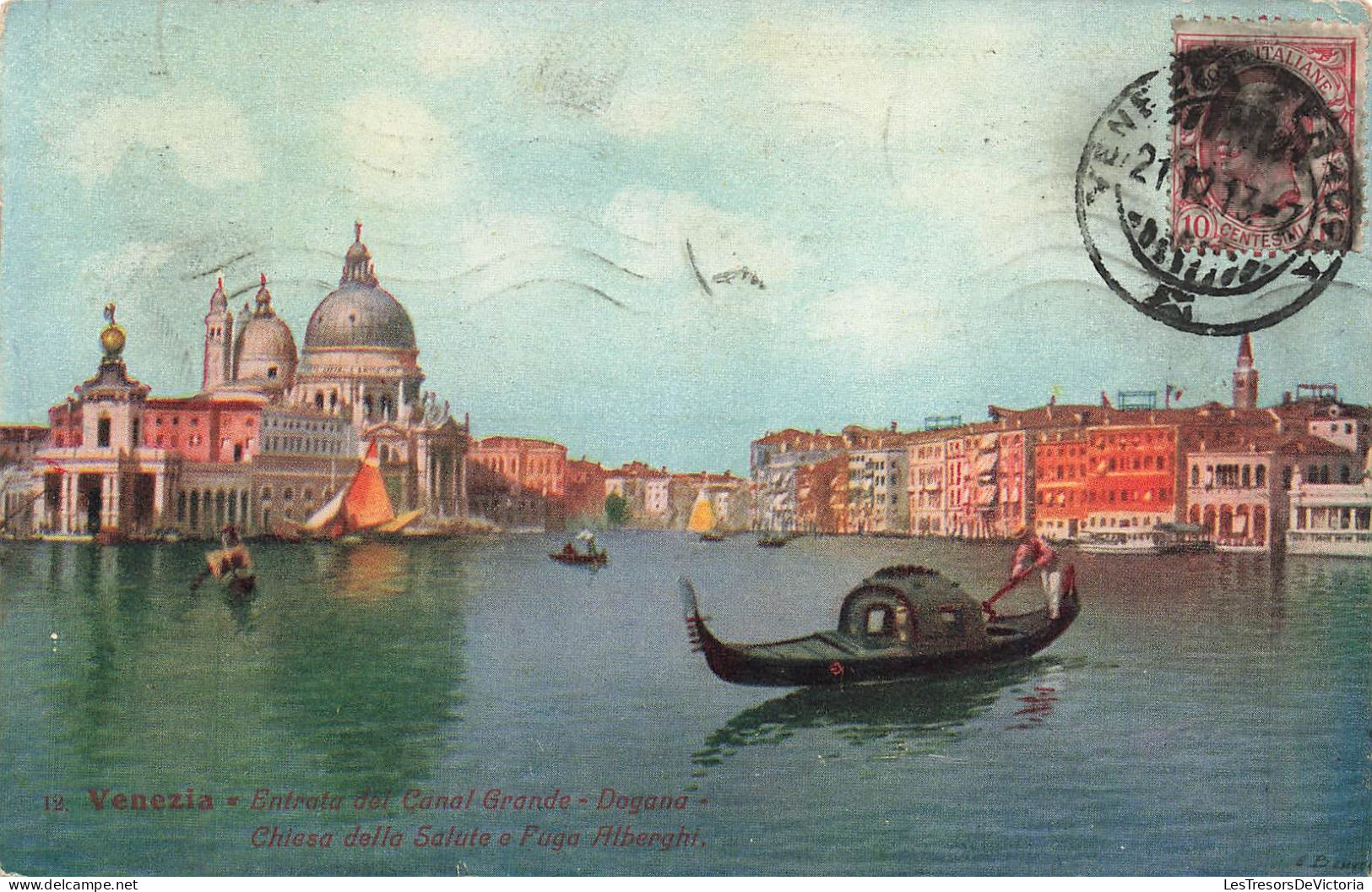 ITALIE - Venezia - Entrée Du Grand Canal - Dogana - Colorisé - Carte Postale Ancienne - Venezia (Venice)