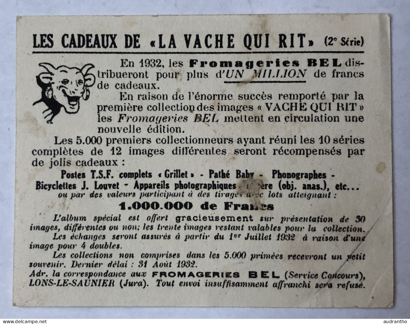 Rare Image Ancienne Vache Qui Rit - équipe De RUGBY Lyon Olympique Universitaire 1930-1931 - Rugby