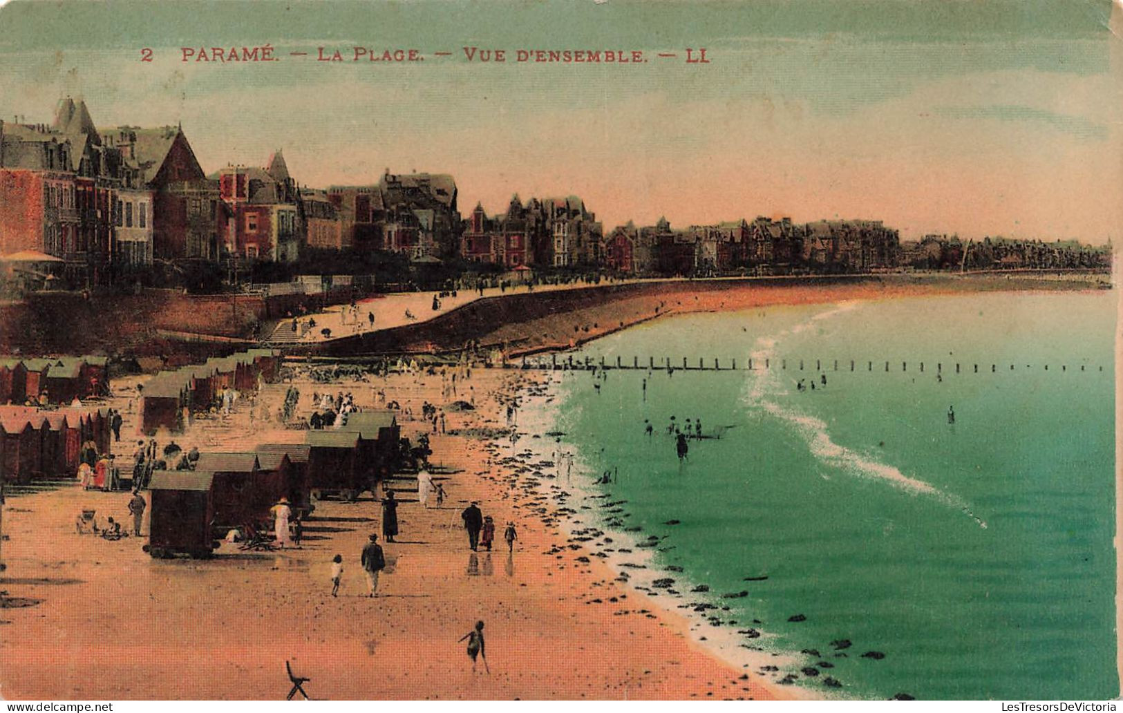 FRANCE - Paramé - Vue D'ensemble De La Plage - Colorisé - Carte Postale Ancienne - Parame