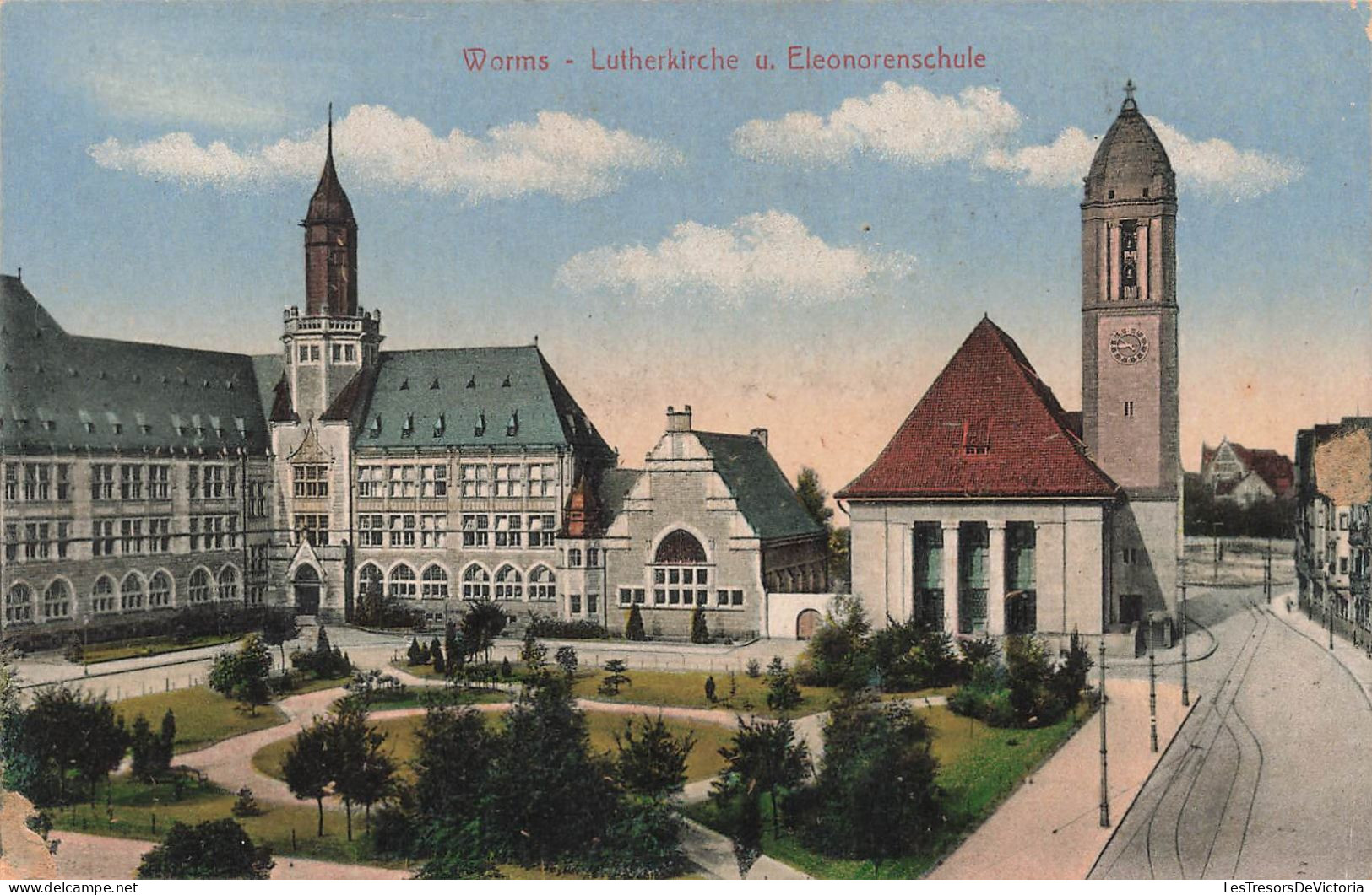 ALLEMAGNE - Worms - Lutherkirche Und Eleonorenschule - Colorisé - Carte Postale - Worms