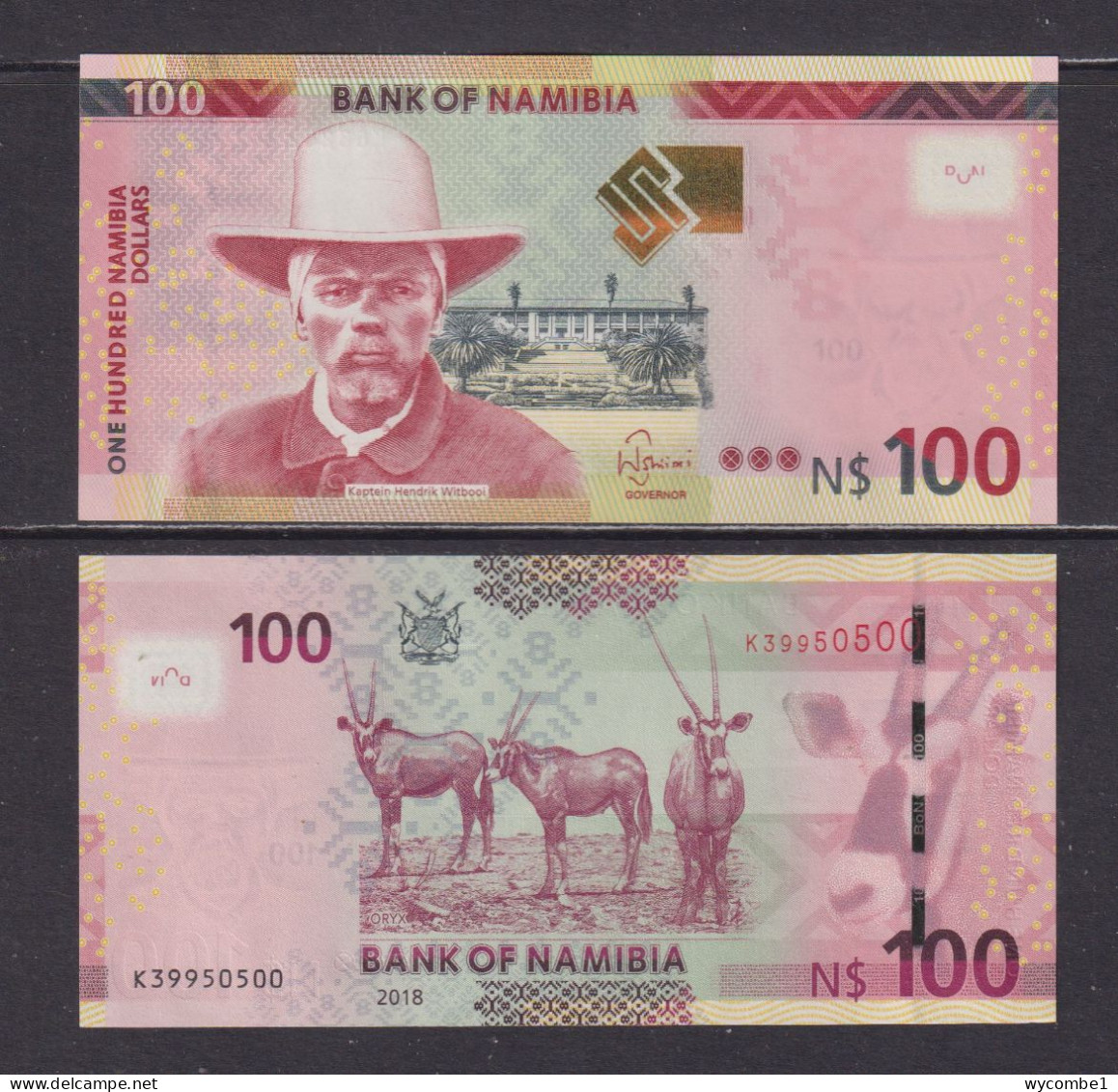 NAMIBIA - 2018 100 Dollars UNC - Namibia