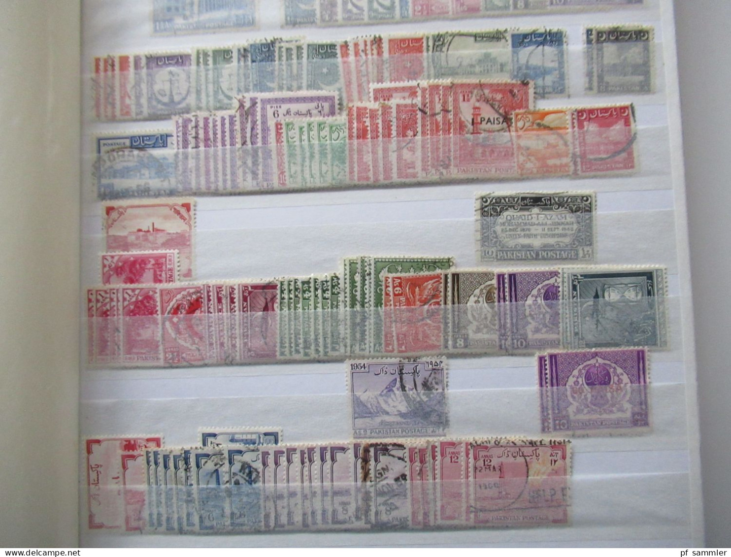 Sammlung / Lagerbuch Asien Pakistan Ab India Postage Mit Aufdruck - Ca. 2012 Viele Gestempelte Marken / Fundgrube!! - Colecciones (en álbumes)