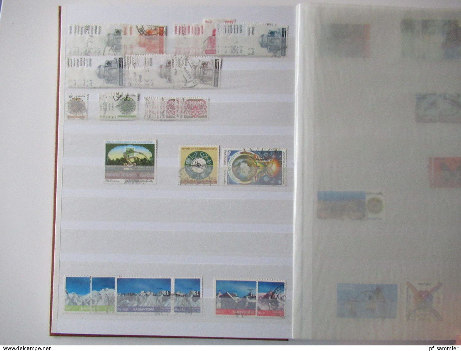 Sammlung / Lagerbuch Asien Pakistan ab India Postage mit Aufdruck - ca. 2012 viele gestempelte Marken / Fundgrube!!