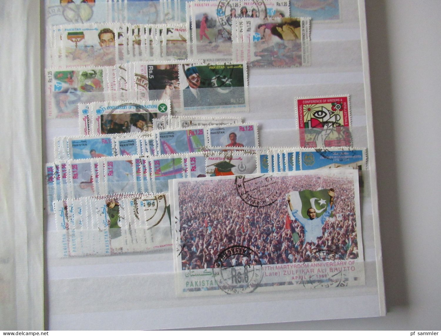 Sammlung / Lagerbuch Asien Pakistan ab India Postage mit Aufdruck - ca. 2012 viele gestempelte Marken / Fundgrube!!