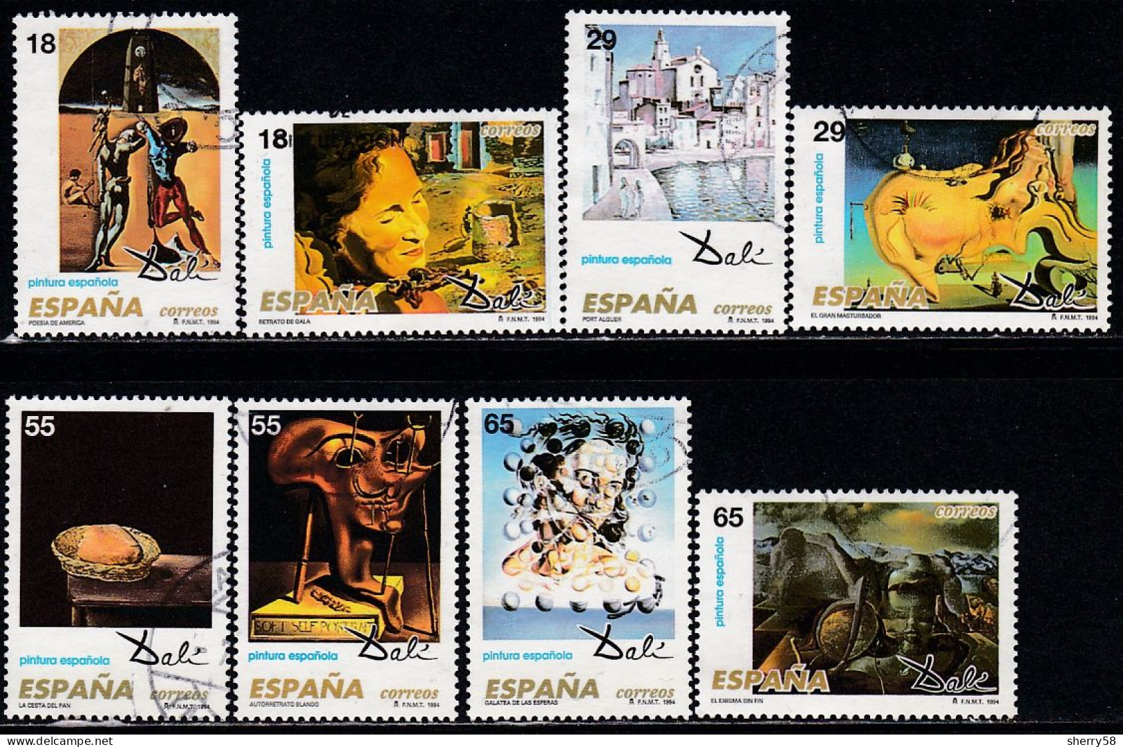 1994-ED. 3289 A 3296 -SERIE COMPLETA-PINTURA ESPAÑOLA. SALVADOR DALÍ -USADO - Used Stamps