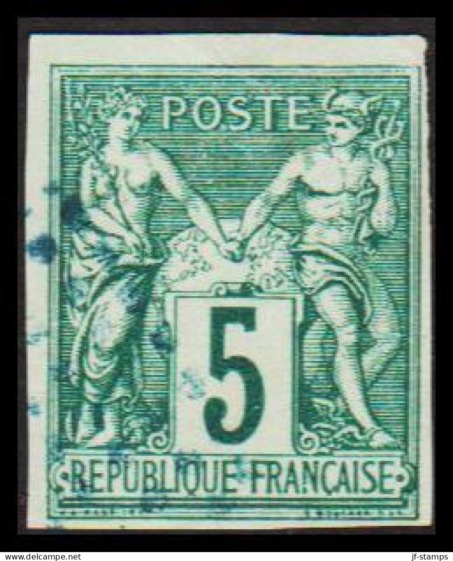 1877-1877. COLONIES FRANCAIS. 5 C REPUBLIQUE FRANCAISE. Pax & Mercur.  - JF537335 - Other & Unclassified