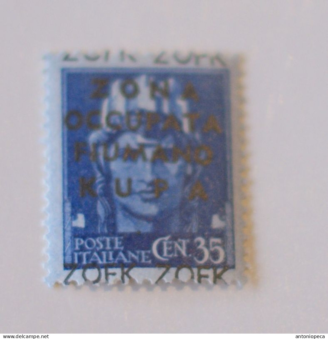 ITALIA OCCUPAZIONI, ZONA FIUMANO KUPA, 35 CENT  MNH**, Firmato - Fiume & Kupa