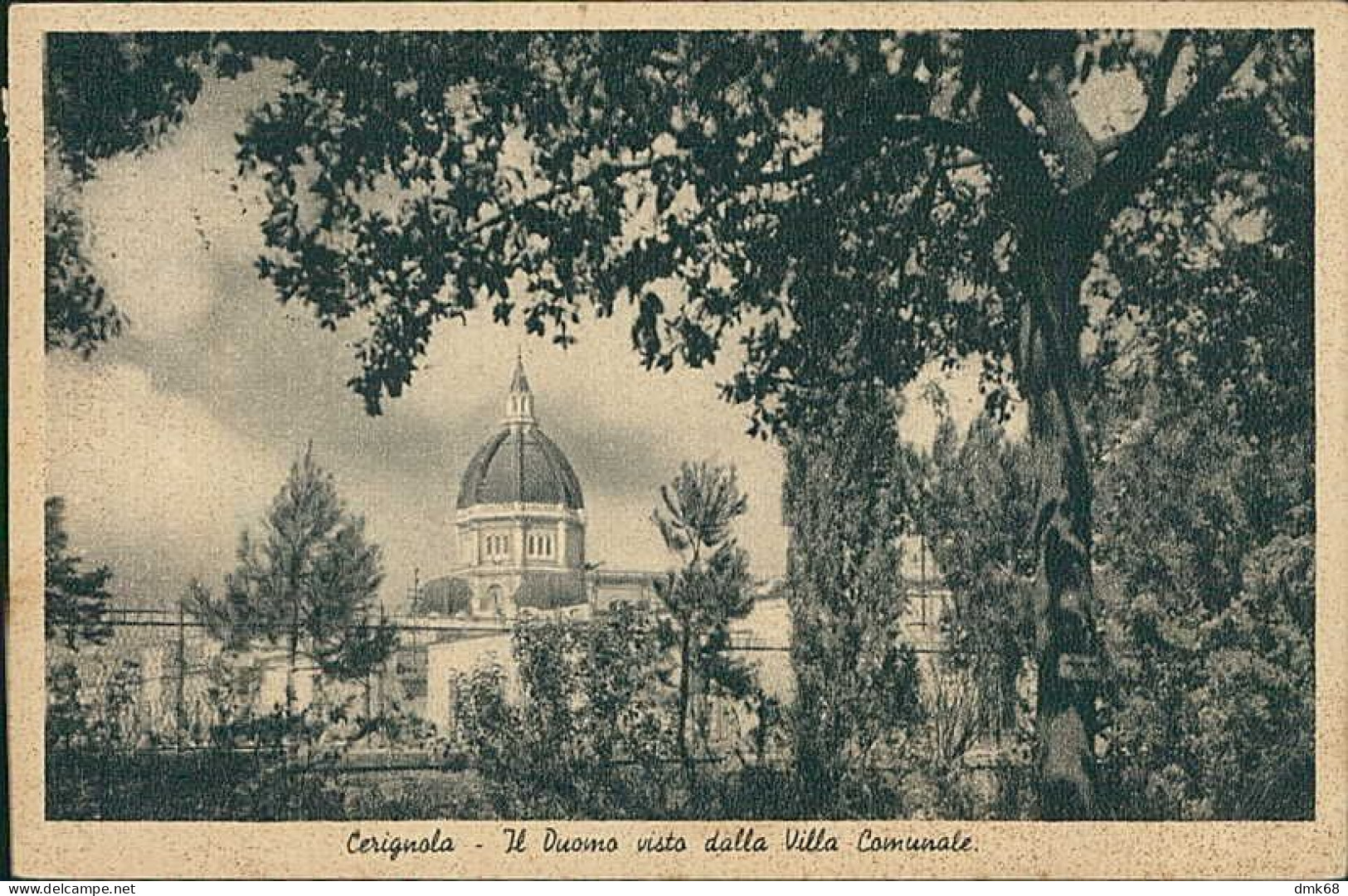 CERIGNOLA ( FOGGIA ) IL DUOMO VISTO DALLA VILLA COMUNALE EDIZ. MASSA - SPEDITA 1954 (18926) - Cerignola