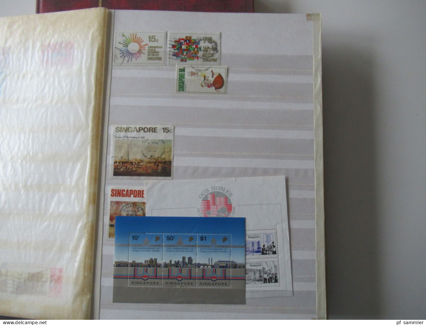 Sammlung / Lagerbuch Asien Singapore / Malaya ca.1900er Jahre - 2000er Jahre viele gestempelte Marken / Fundgrube!!