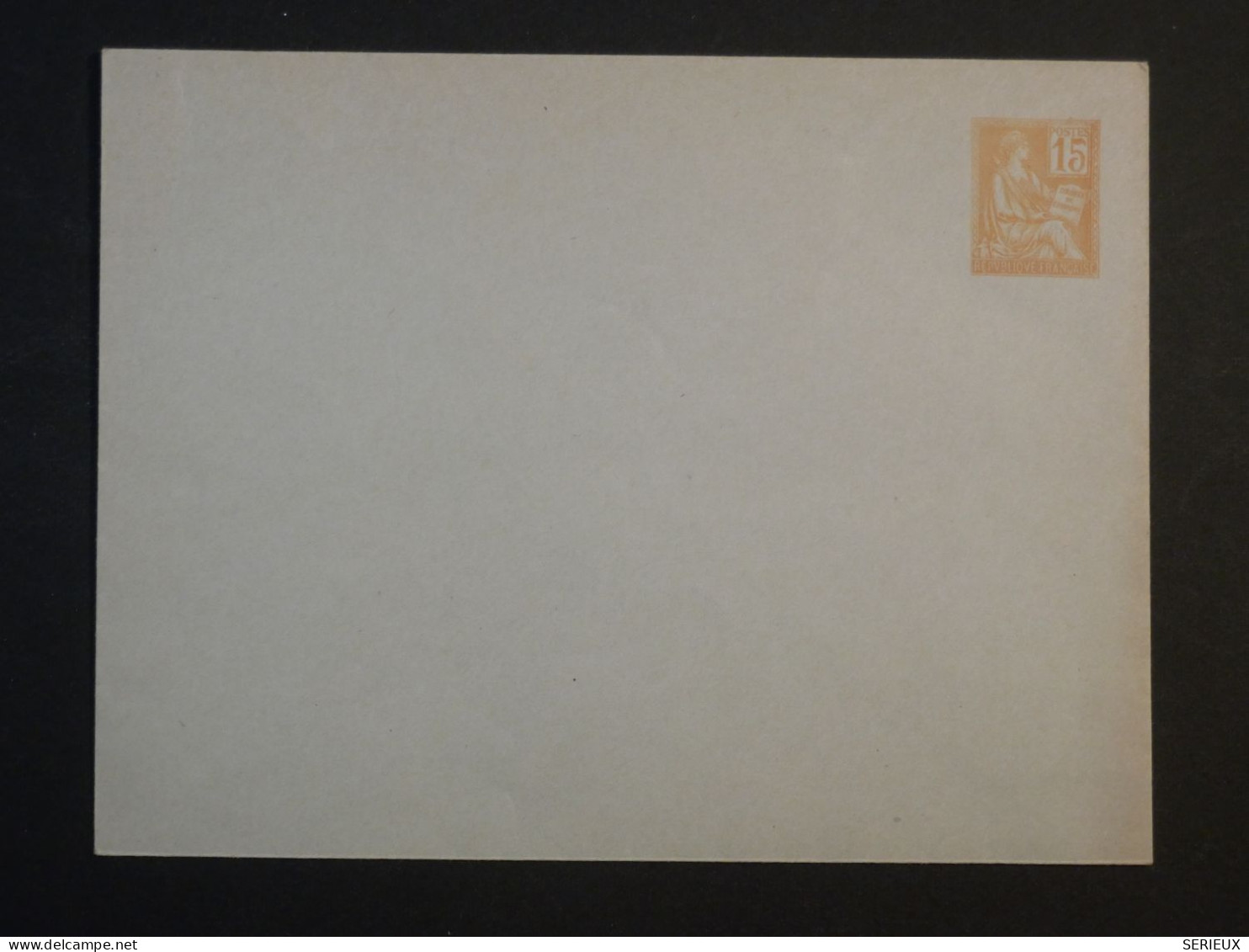 DF14  FRANCE BELLE GRANDE LETTRE  ENTIER MOUCHON  15C ENV. 1910  NON VOYAGEE++++ - Bigewerkte Envelop  (voor 1995)