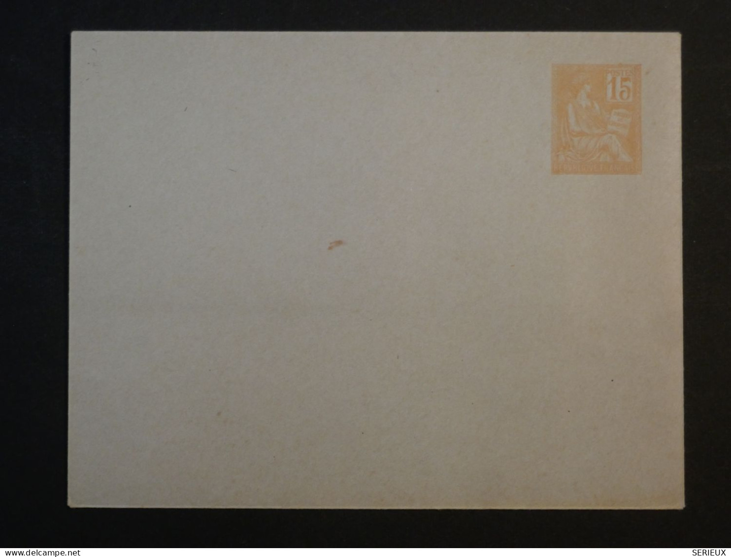 DF14  FRANCE BELLE LETTRE  ENTIER MOUCHON  15C ENV. 1910  NON VOYAGEE++++ - Bigewerkte Envelop  (voor 1995)