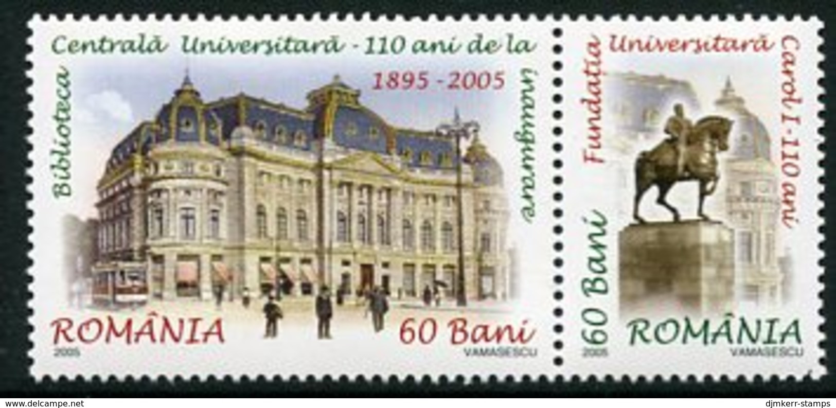 ROMANIA 2005 Bukarest University Library  MNH / **.  Michel 5999-6000 - Unused Stamps