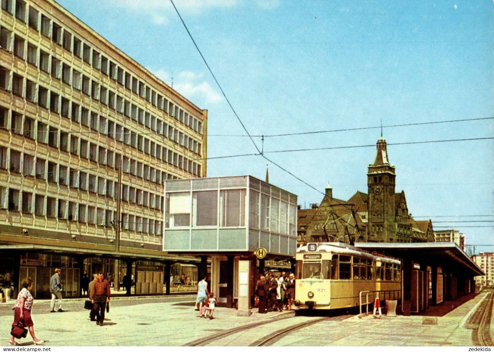 G7563 - TOP Karl Marx Stadt Chemnitz Zentralhaltestelle - Verlag Erhard Neubert - Chemnitz (Karl-Marx-Stadt 1953-1990)