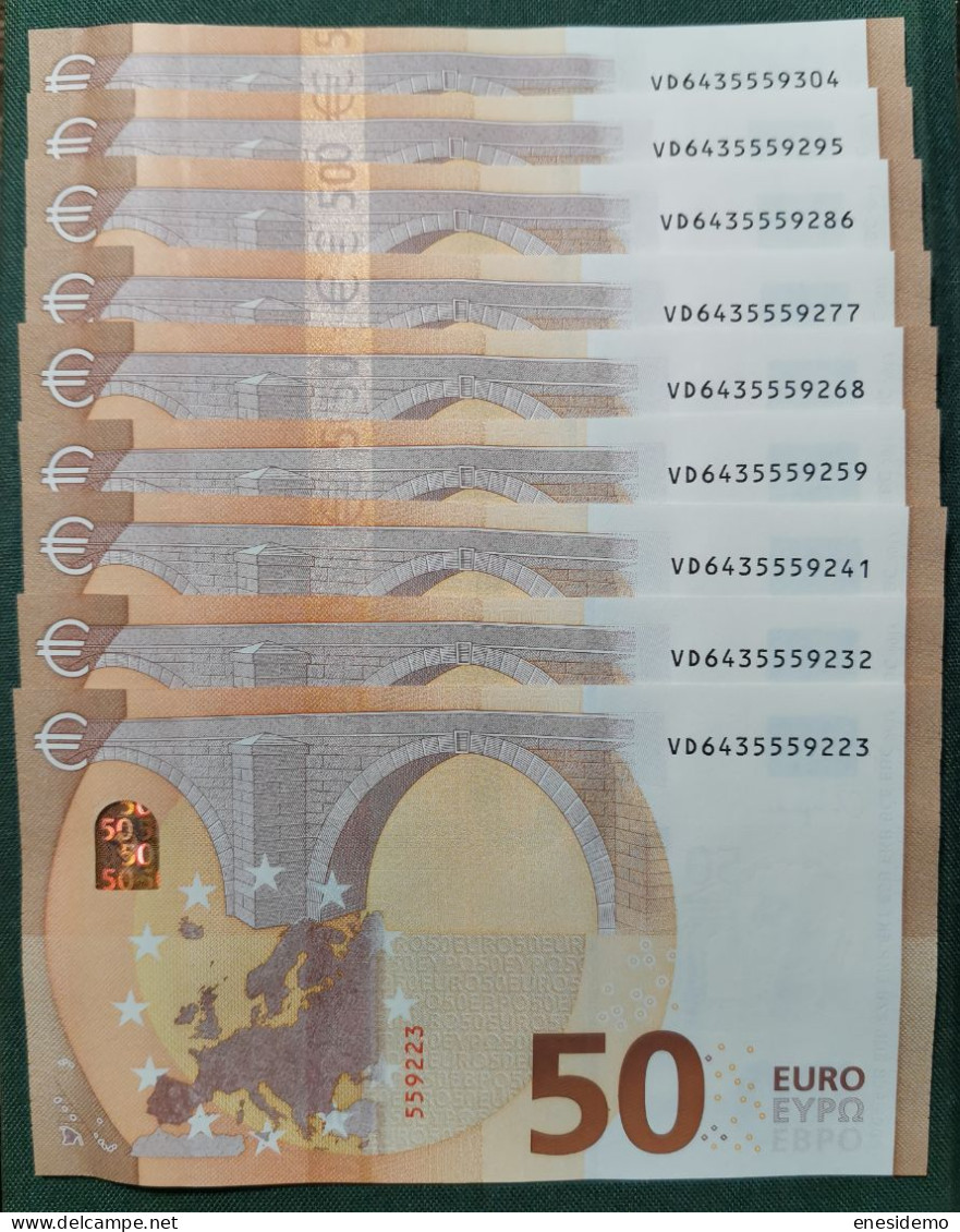 50 EURO SPAIN 2017 LAGARDE V034H5 VD SC FDS UNC. PERFECT - 50 Euro