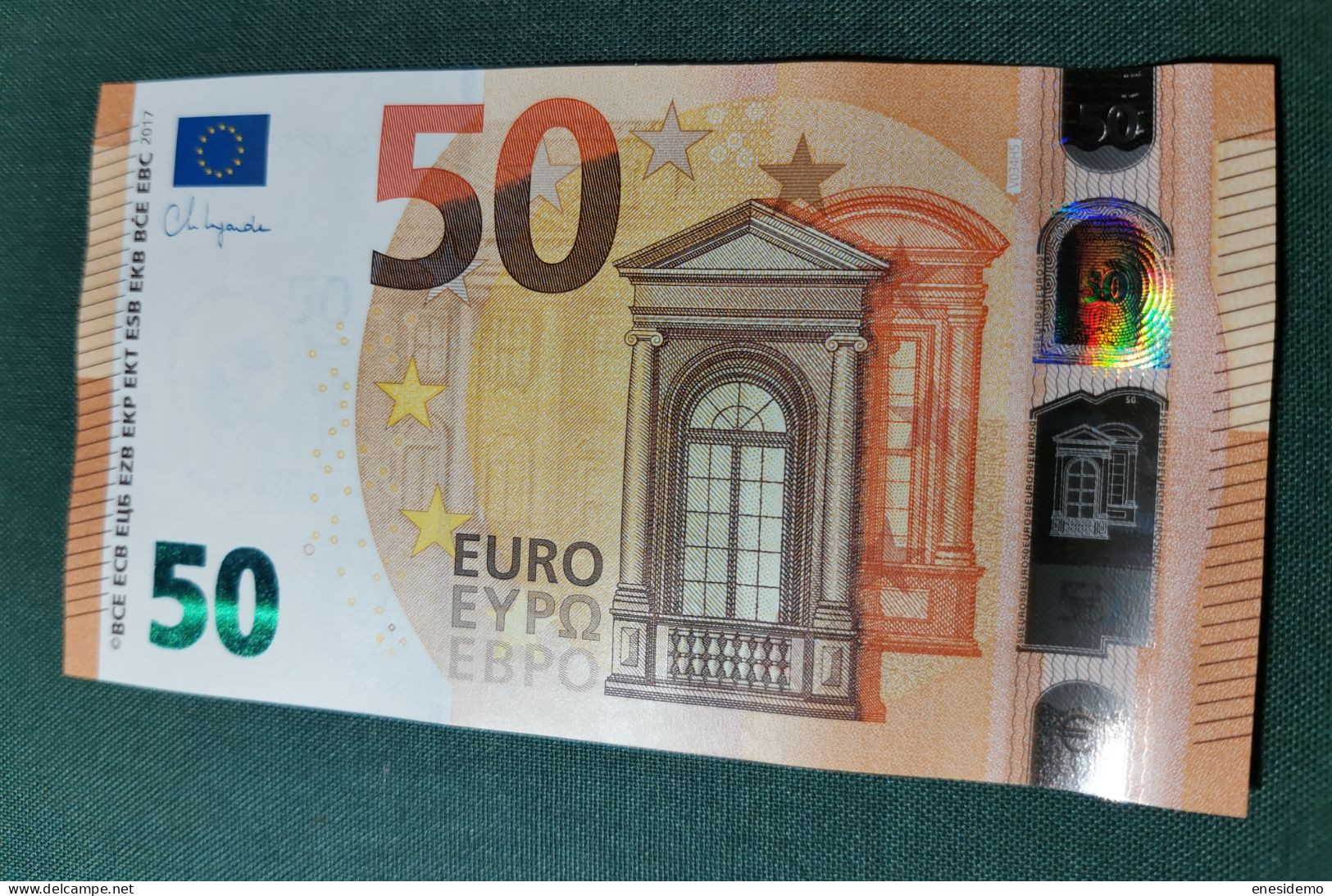 50 EURO SPAIN 2017 LAGARDE V034H5 VD SC FDS UNC. PERFECT