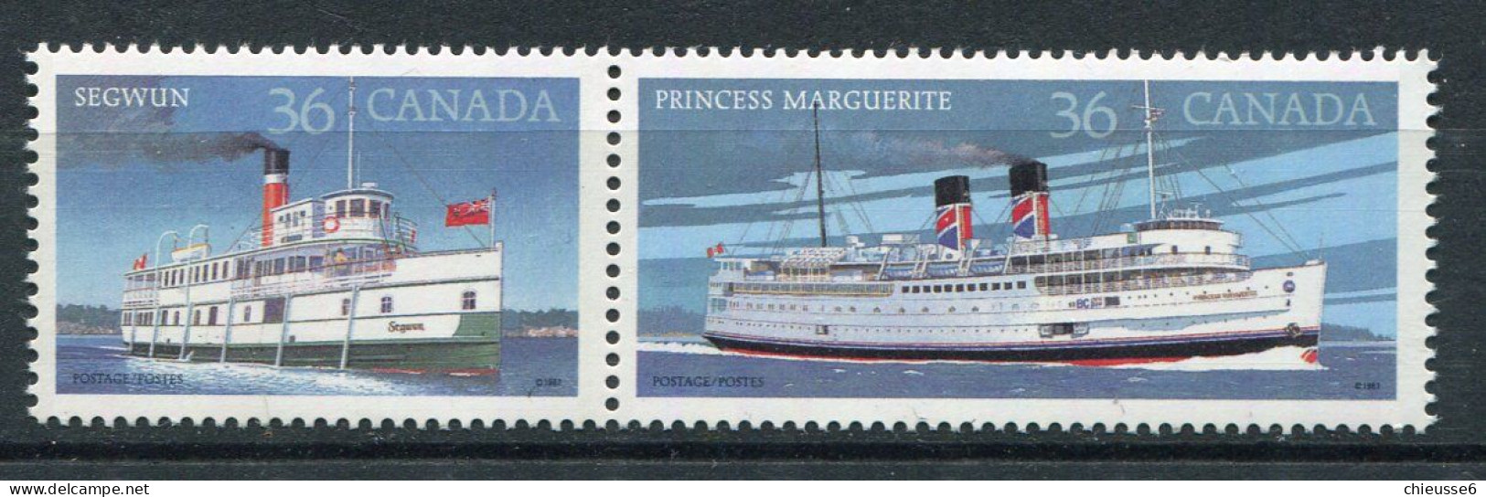 Canada ** N° 1013/1014 - Vapeurs Canadiens Pour Excursions. - Unused Stamps