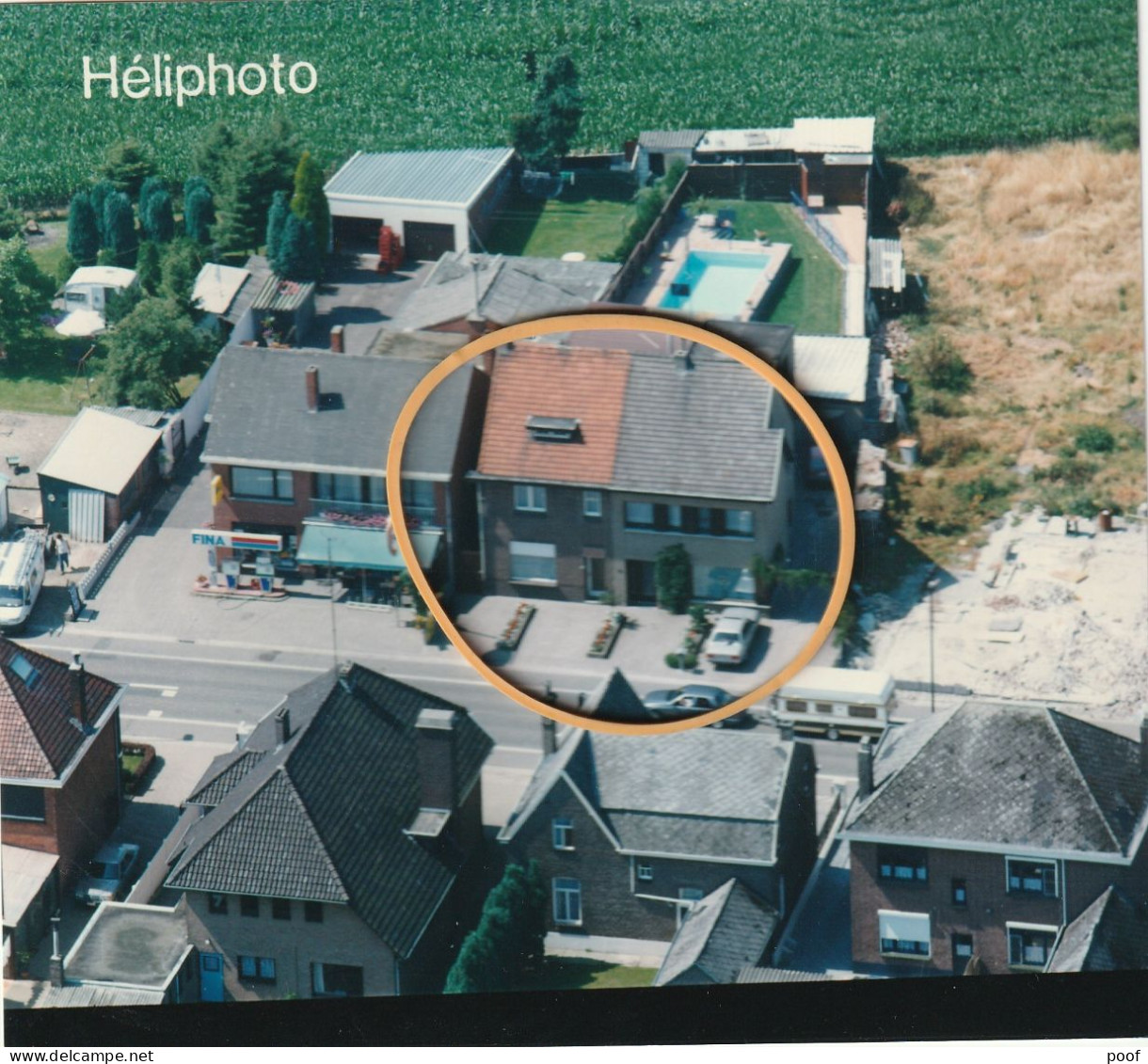 Bocholt / Lozen : Hamonterweg " Naftpomp Fina ( Later Dagbladhandel Yolanda ) "   -----  Luchtfoto - Bocholt