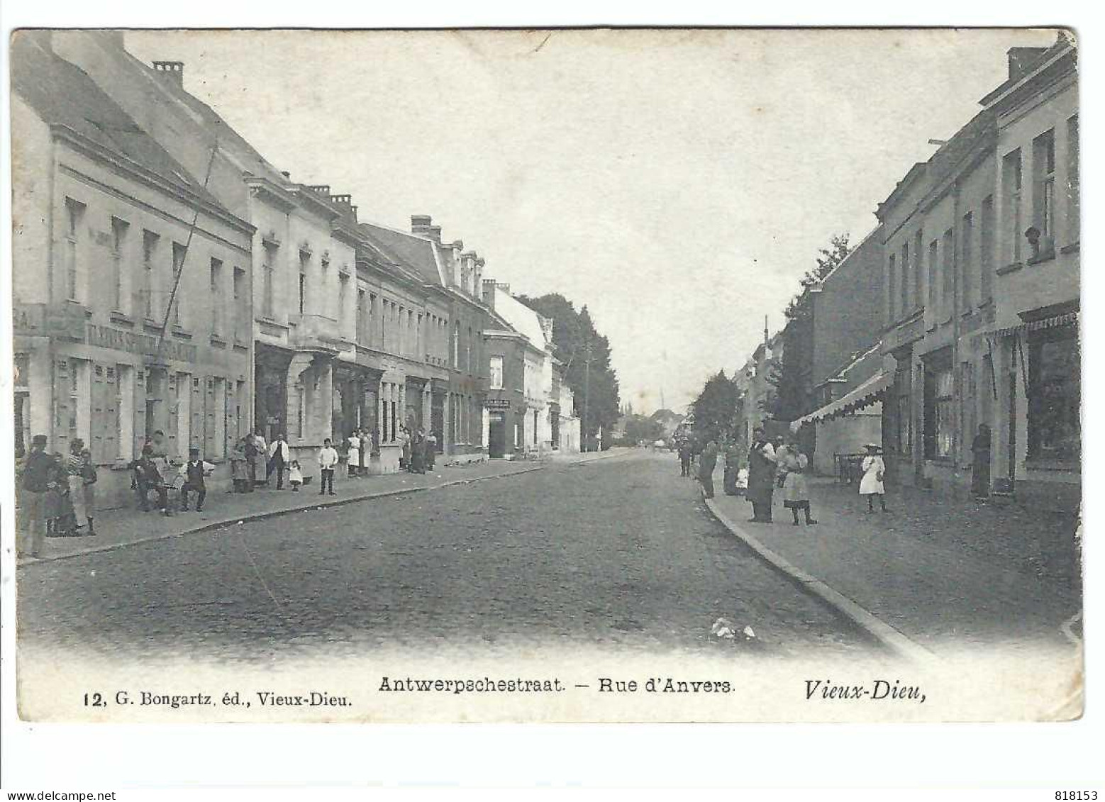 Mortsel  Vieux-Dieu     Antwerpschestraat - Rue D'Anvers  1908 - Mortsel
