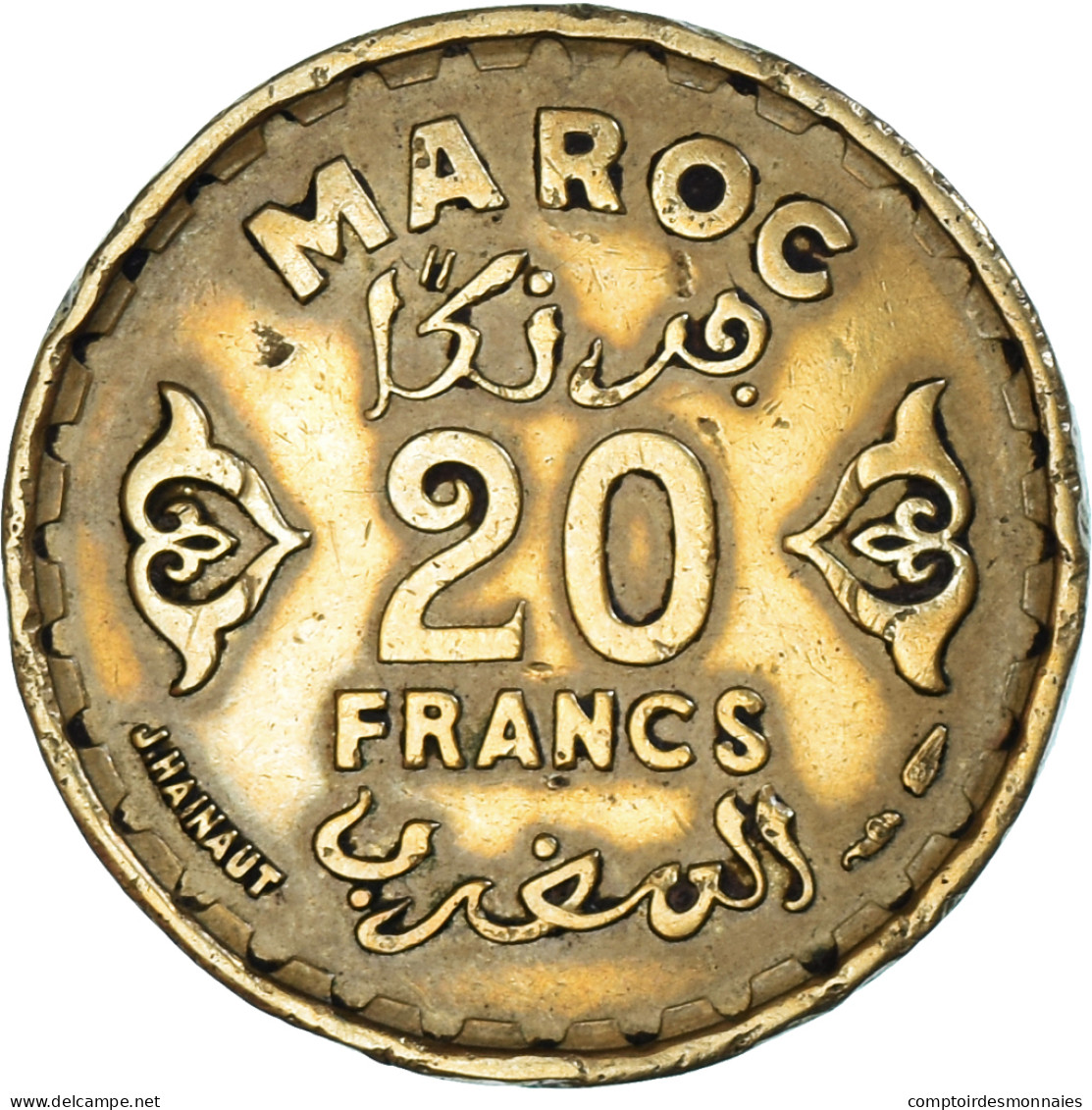 Monnaie, Maroc, 20 Francs, 1371 - Maroc