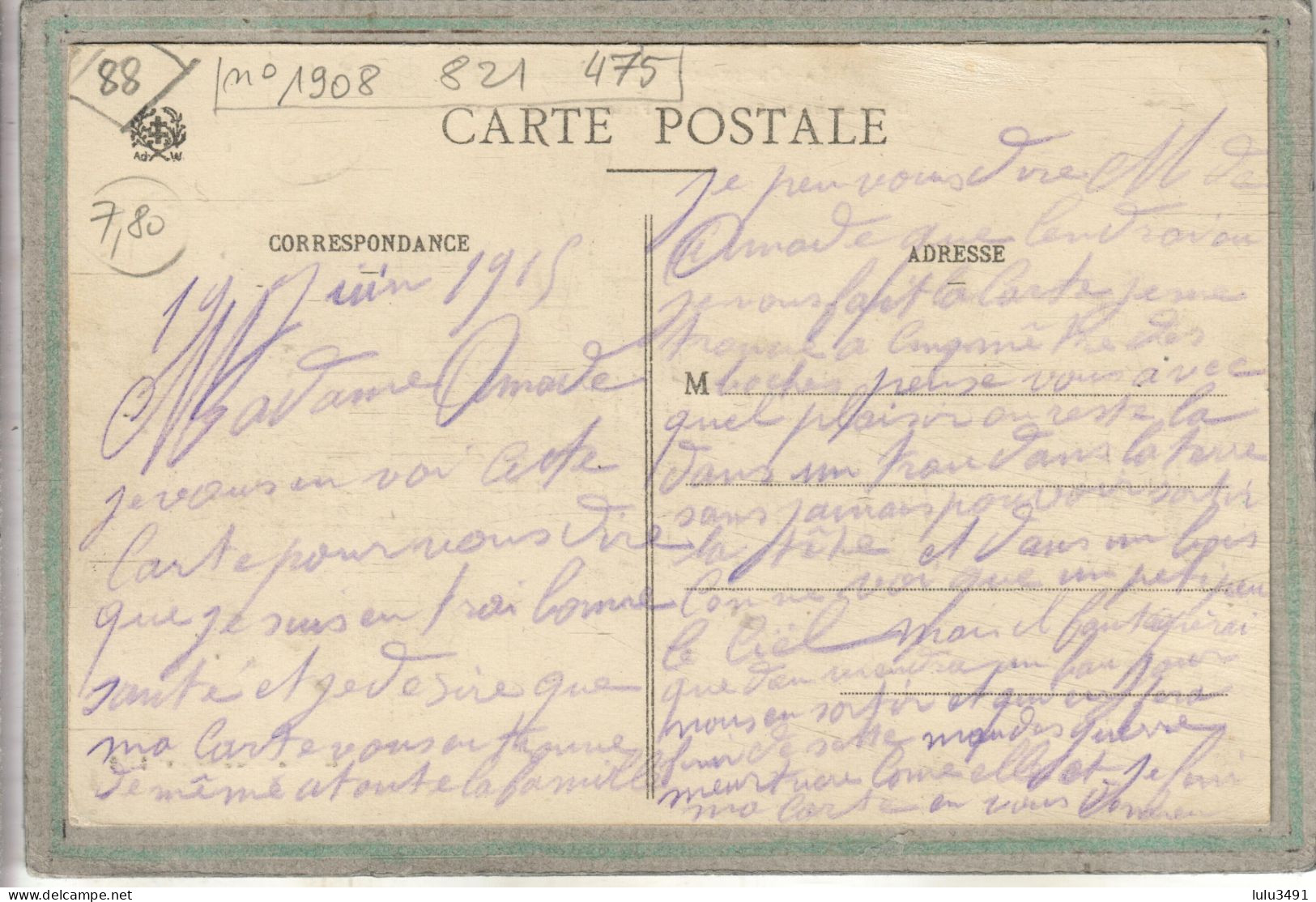 CPA - La CROIX-aux-MINES (88) - Aspect De La Société De Filature De Schappe En 1915 - Ad. Weick - Lamarche