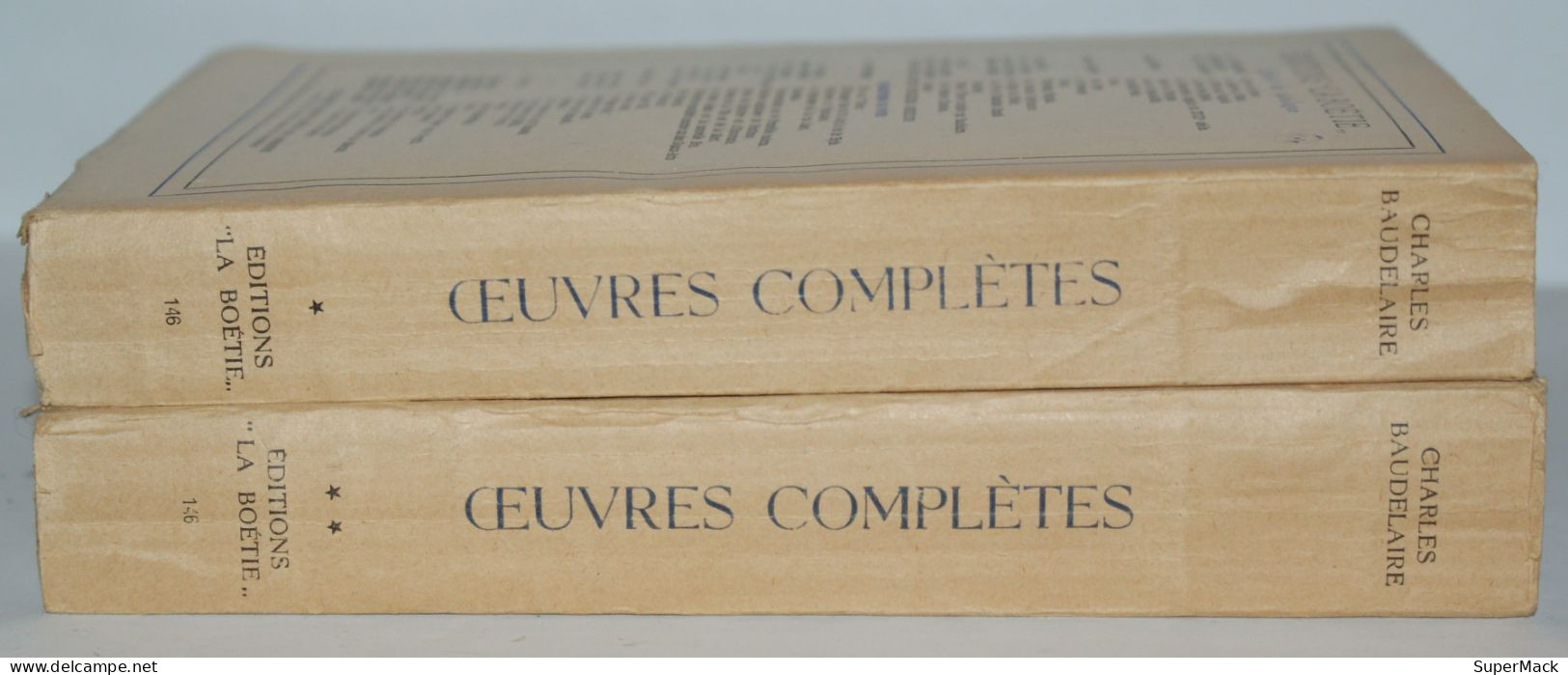 Charles Baudelaire - Oeuvres Complètes En 2 Vol - Editions La Boétie - 1948 - Auteurs Français