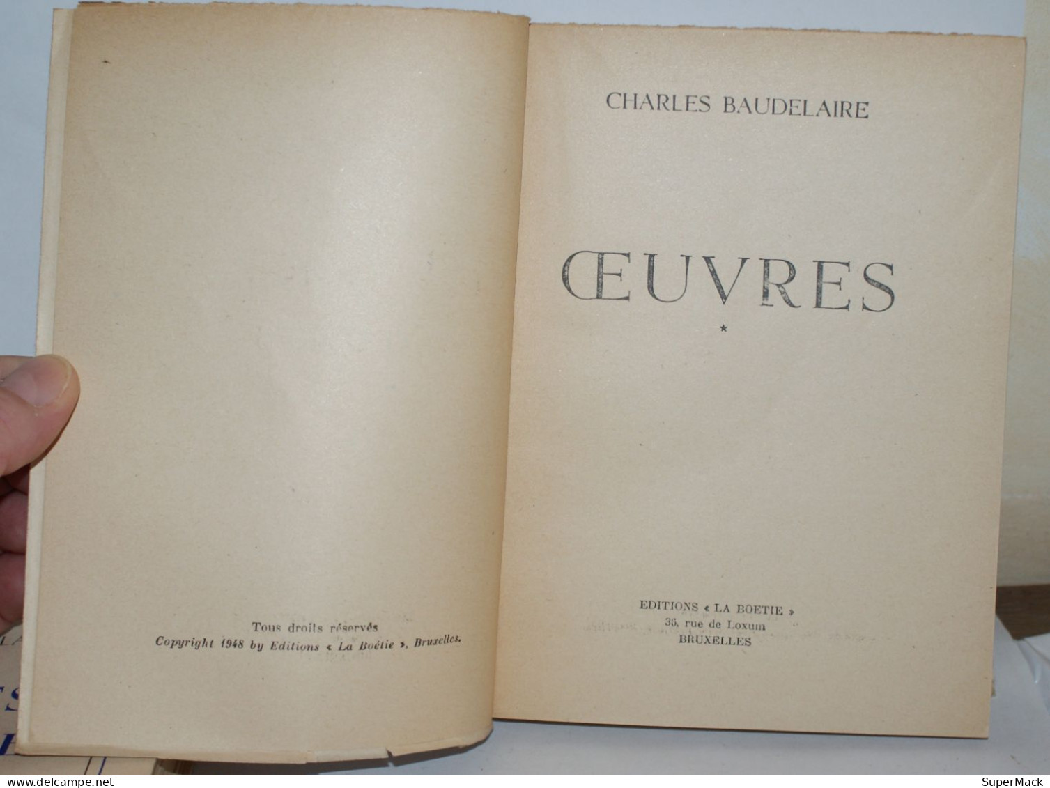 Charles Baudelaire - Oeuvres Complètes En 2 Vol - Editions La Boétie - 1948 - French Authors