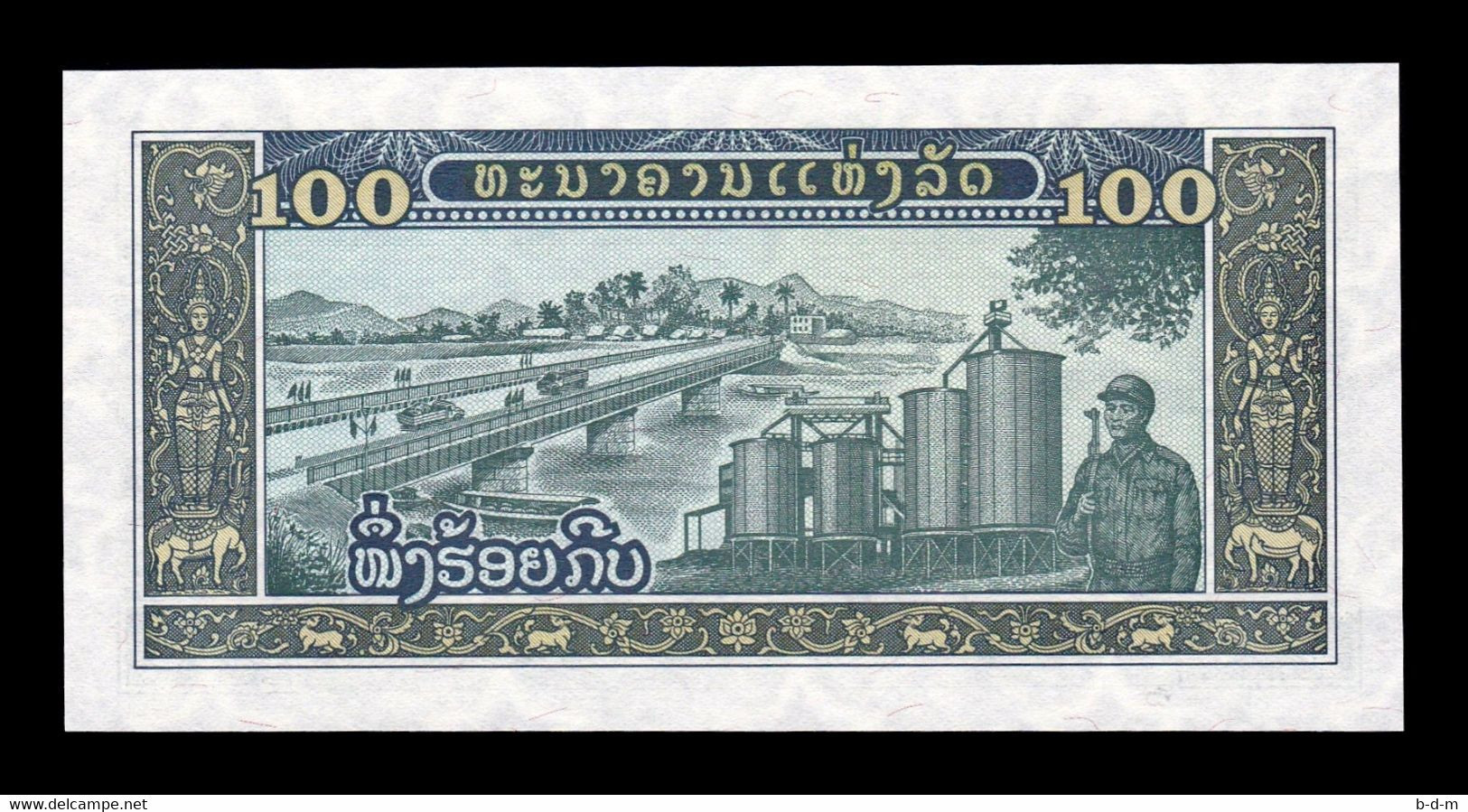 Laos Lao Lot Bundle 100 Banknotes 100 Kip 1979 Pick 30 Sc Unc