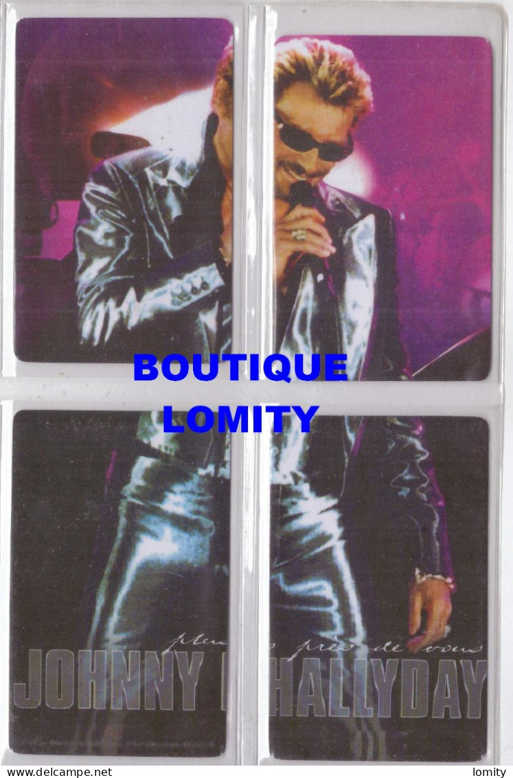 Lot 4 Cartes Téléphoniques Johnny Hallyday Puzzle Complet Phonecard Carte Téléphonique Chanteur - Puzzles