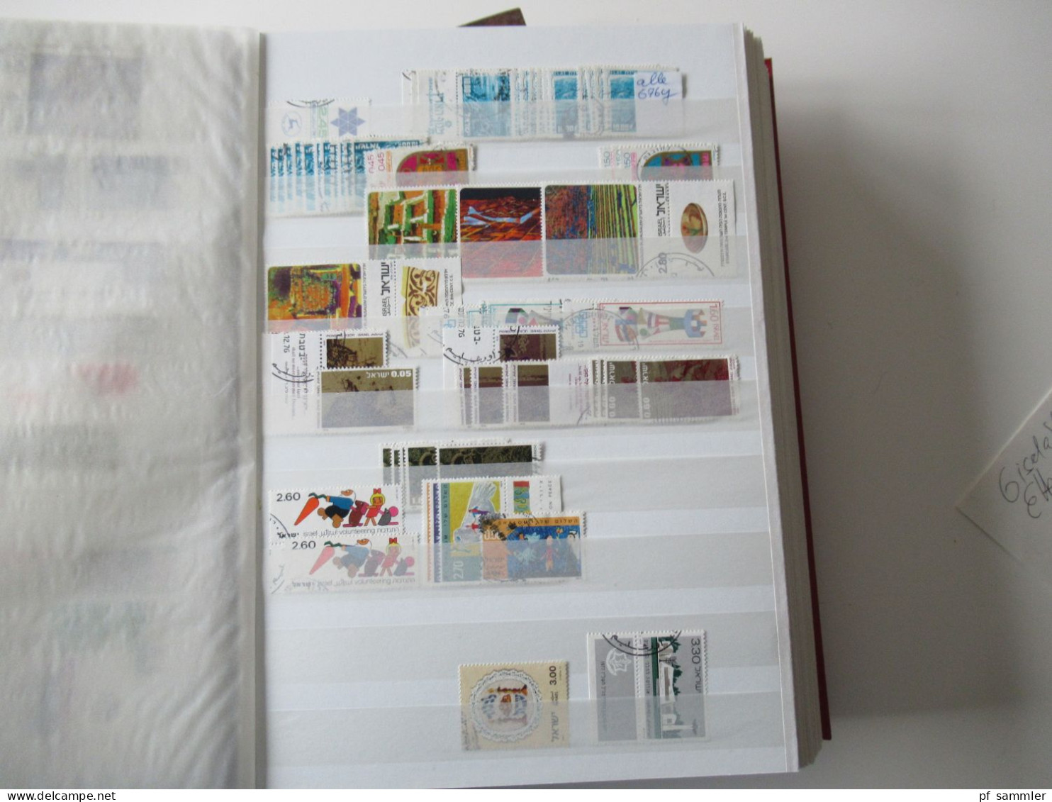 Sammlung / 2x dickes Lagerbuch Asien Israel ab Palestine - ca. 2013 tausende gestempelte Marken / absolute Fundgrube!!