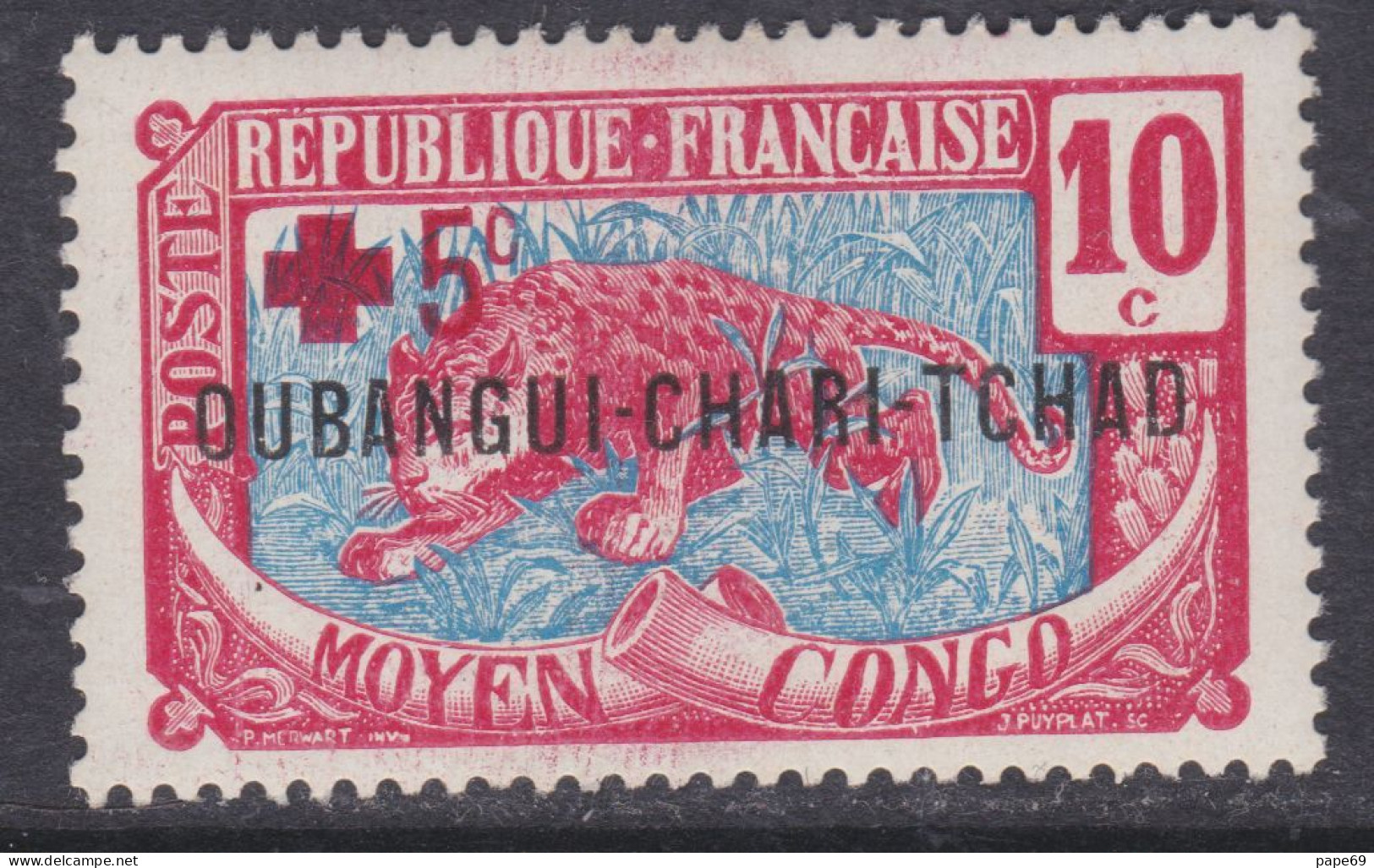 Oubangui N° 19  X Au Profit De La Croix-Rouge  Trace De Charnière Sinon TB - Neufs