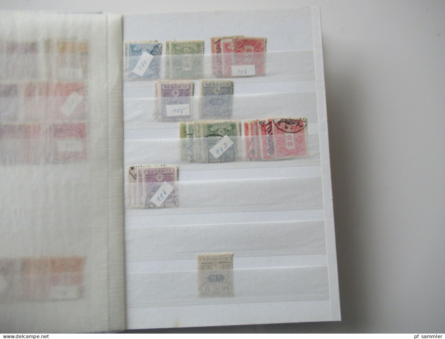 Sammlung / kleines Steckbuch Asien Japan ab Imperial Japanese Post viele gestempelte Marken / Fundgrube!!