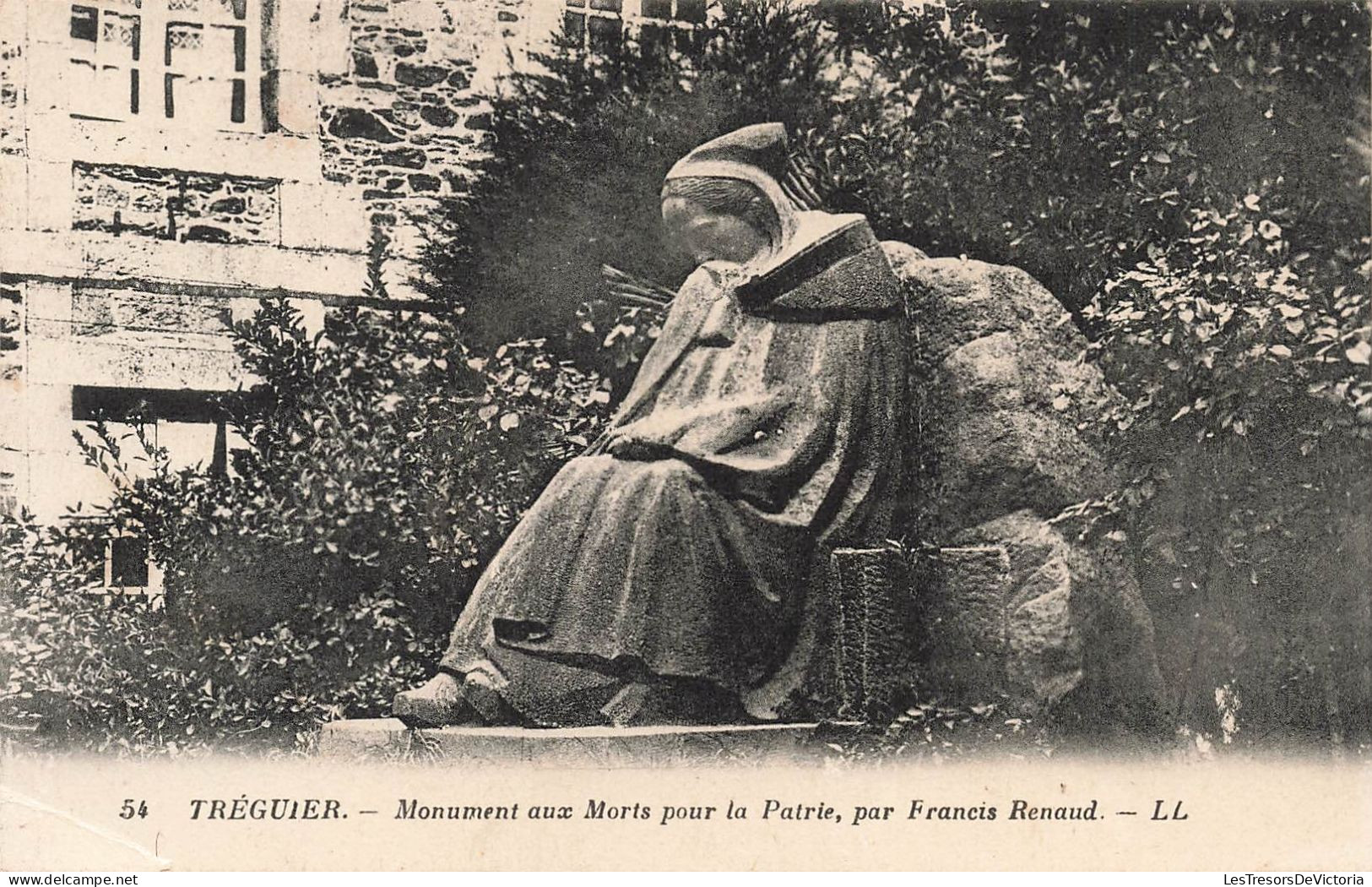 FRANCE - Tréguier - Monument Aux Morts Pour La Patrie Par Francis Renaud - Carte Postale Ancienne - Tréguier