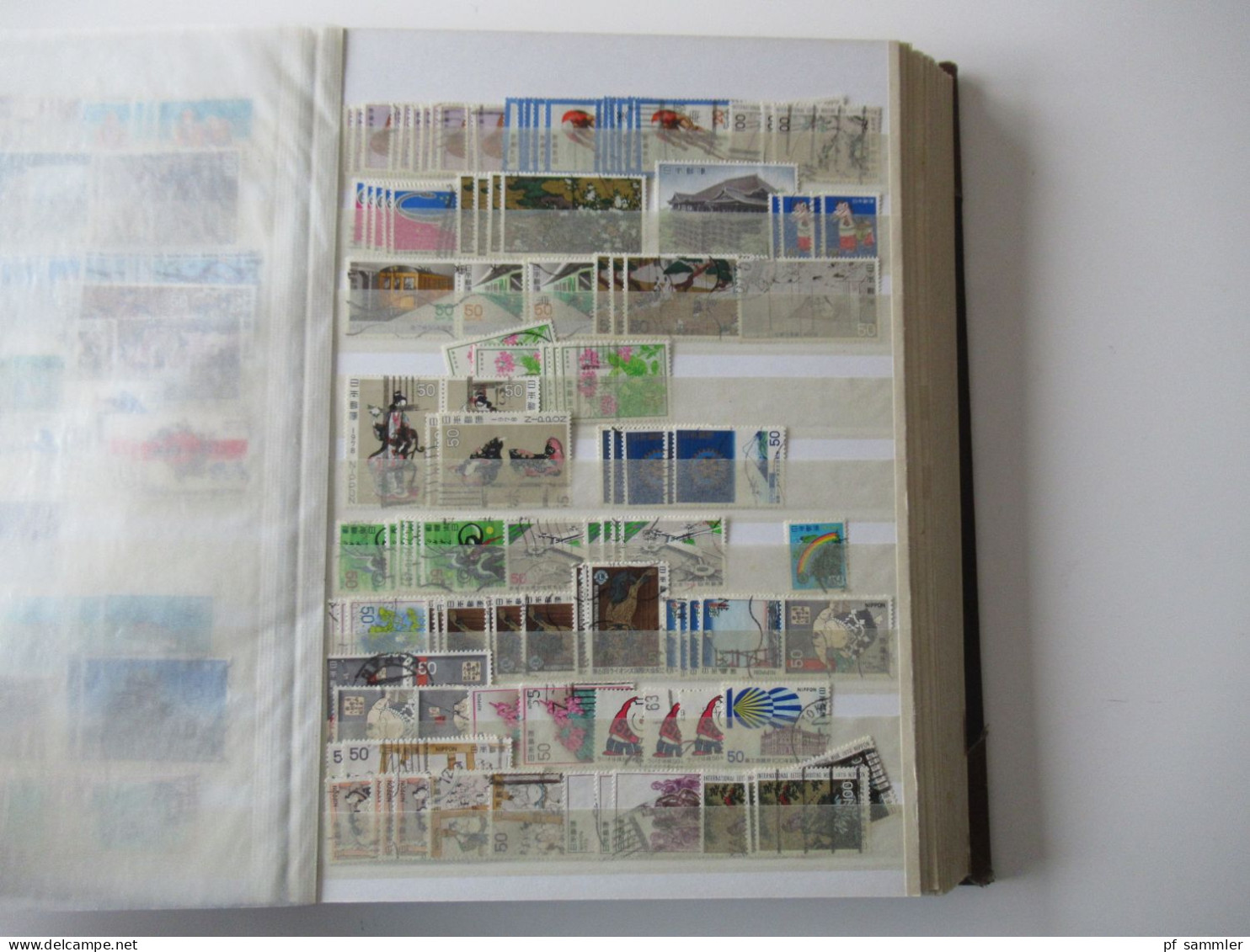 Sammlung / dickes Lagerbuch Asien Japan ab ca. 1940er Jahre - ca. 1980 massenweise gestempelte Marken / Fundgrube!!
